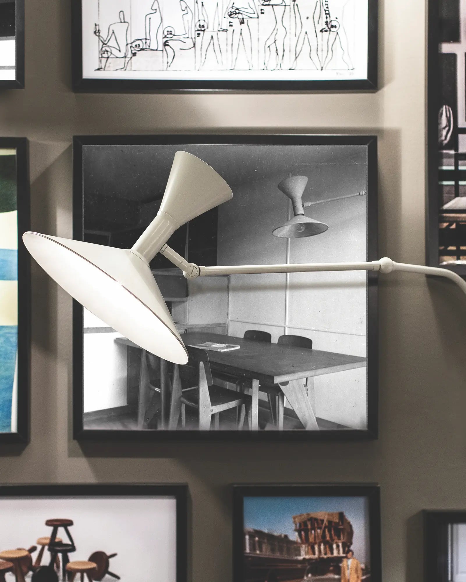 Lamp de Marseille iconic adjustable modern wall light detail