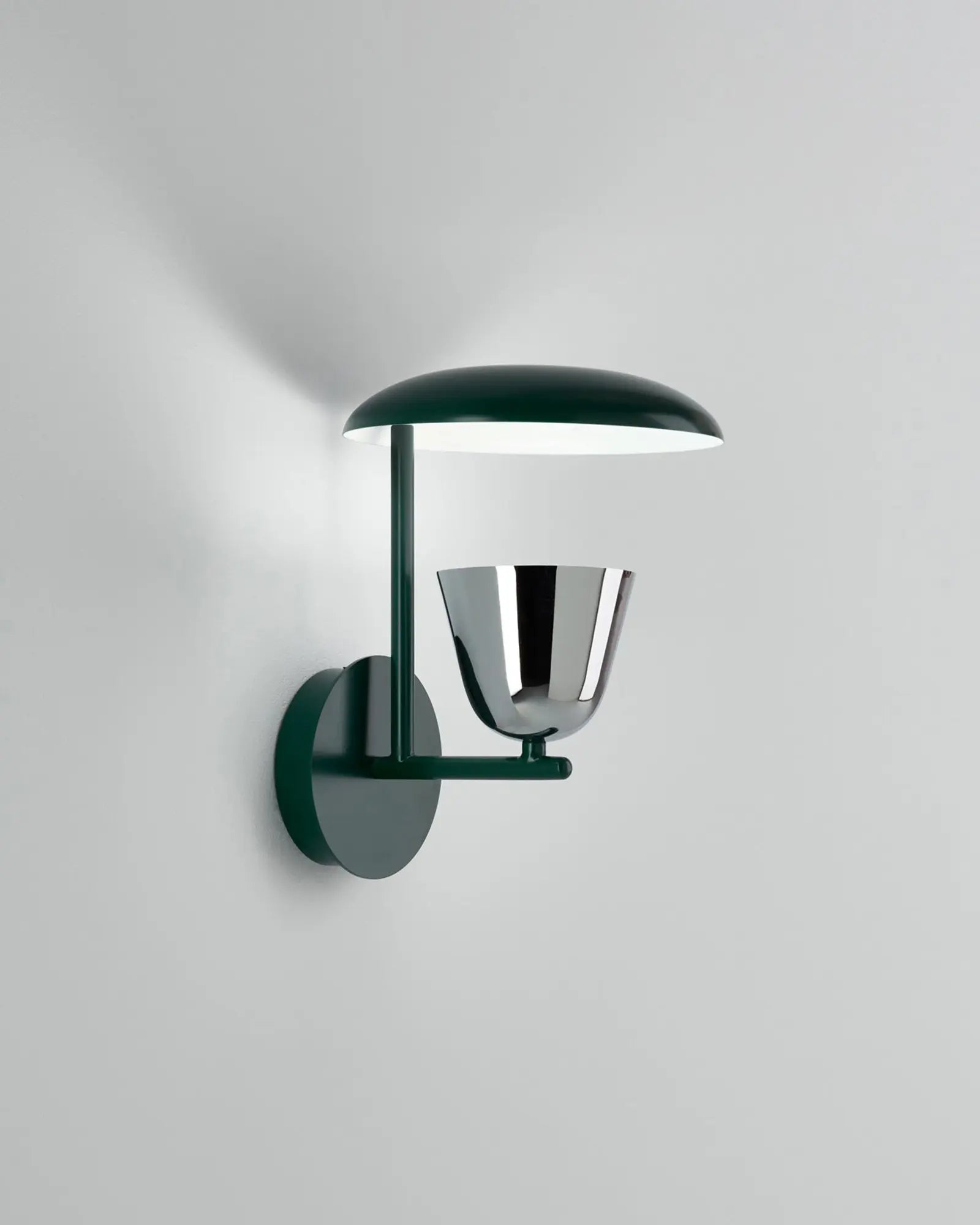 Lightolight contemporary direct and indirect wall light black and chrome