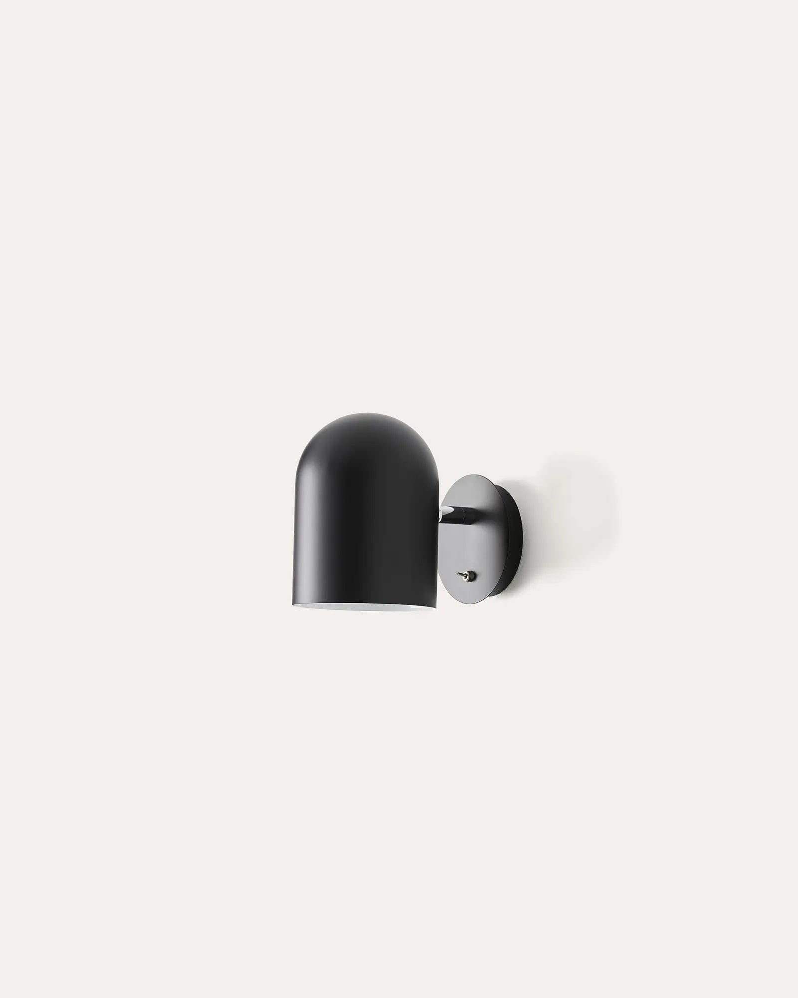 Luca minimalistic matte black curved bell shade wall light product photo