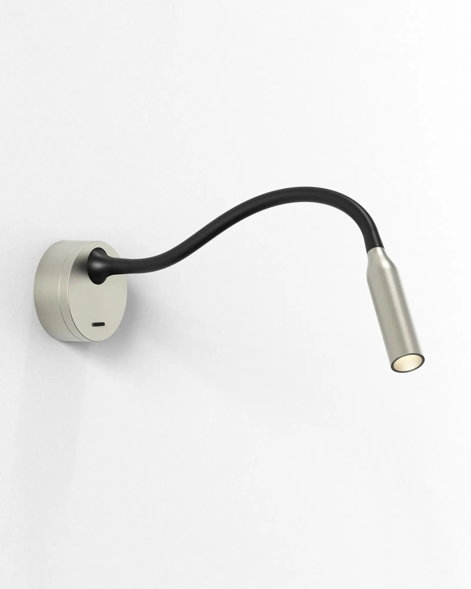 Lucca adjustable contemporary spot light with long stem nickel