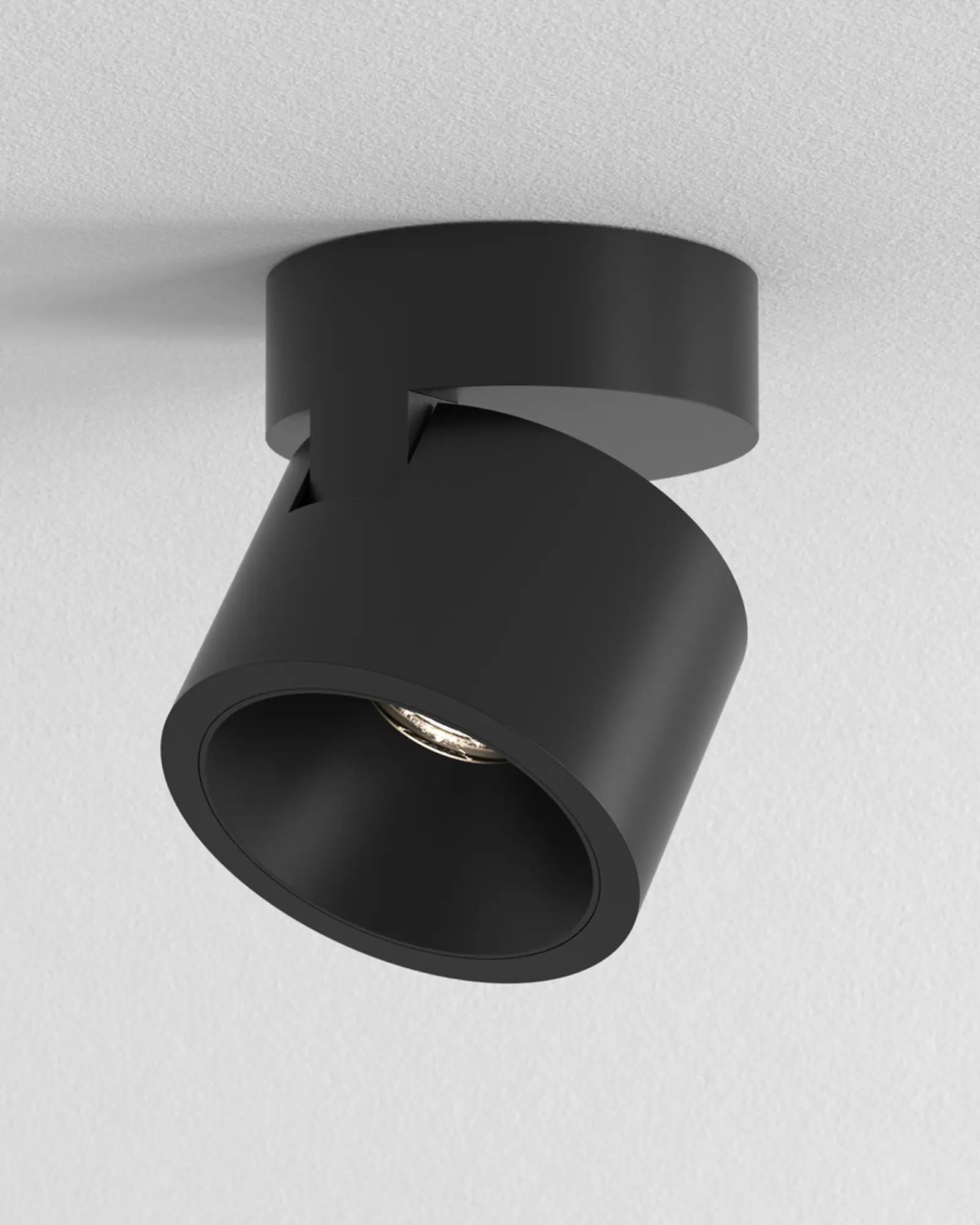Lynx adjustable modern surface mount downlight in black