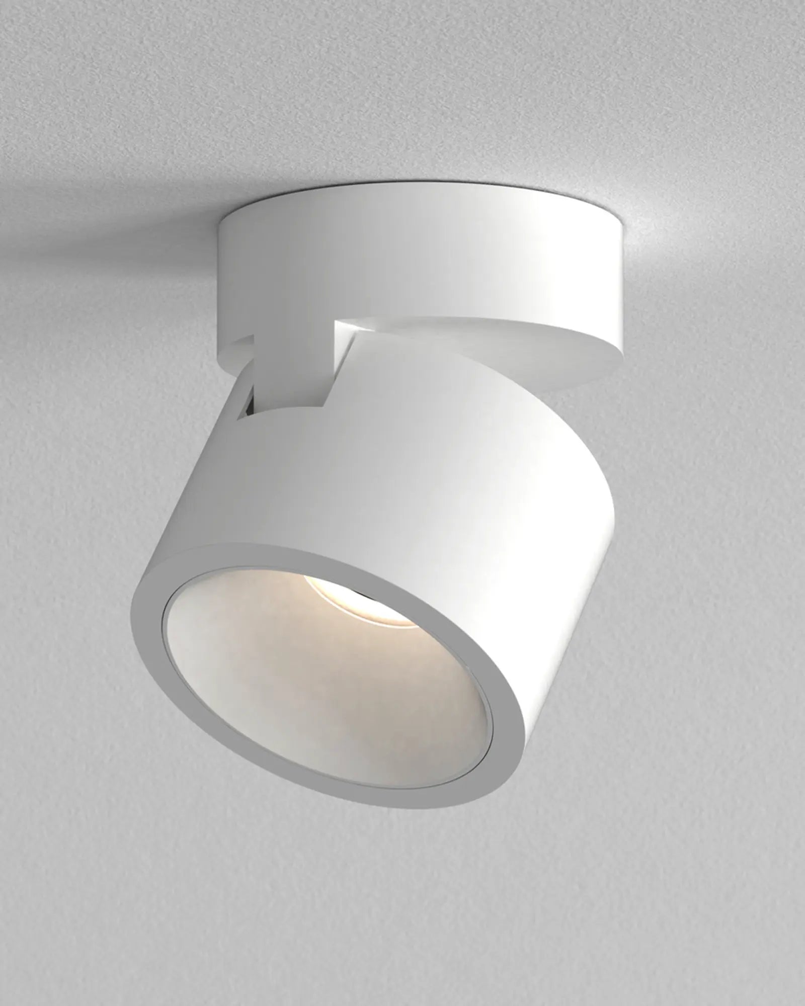 Lynx adjustable modern surface mount downlight in white