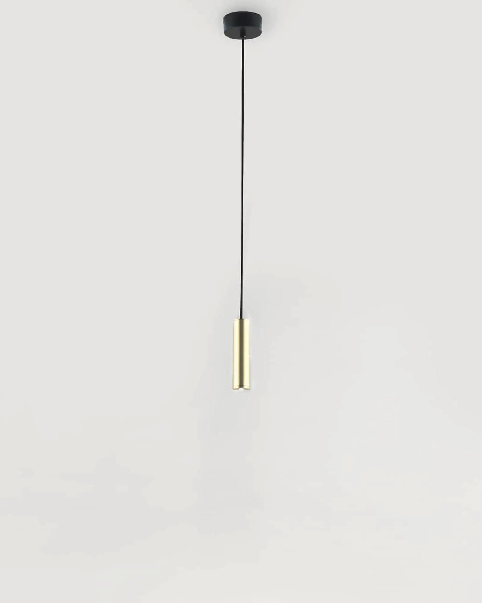 Maru minimal cylinder brass head pendant light product photo