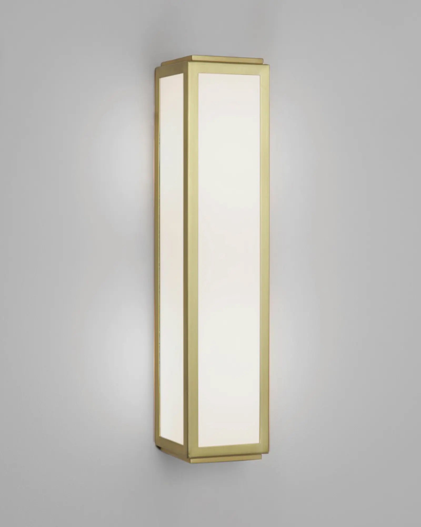 Mashiko metal and glass contemporary bathroom wall light gold