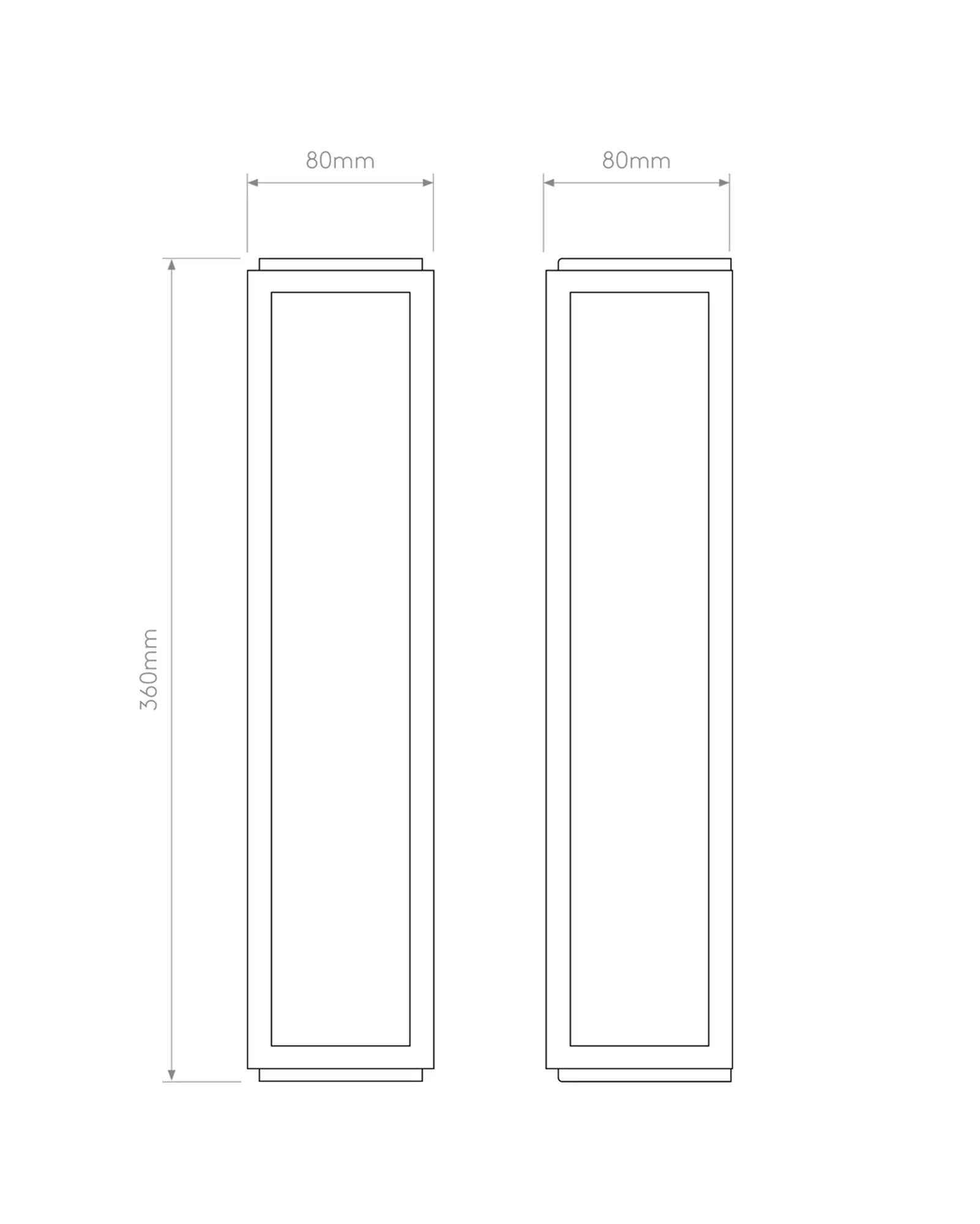 Mashiko metal and glass contemporary bathroom wall light sizes