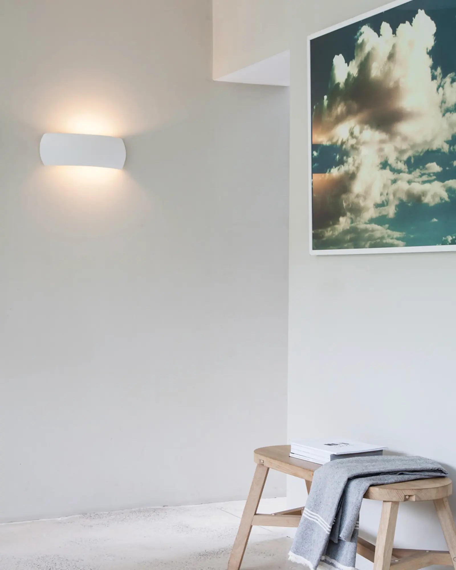 Milo ceramic contemporary wall light hallway