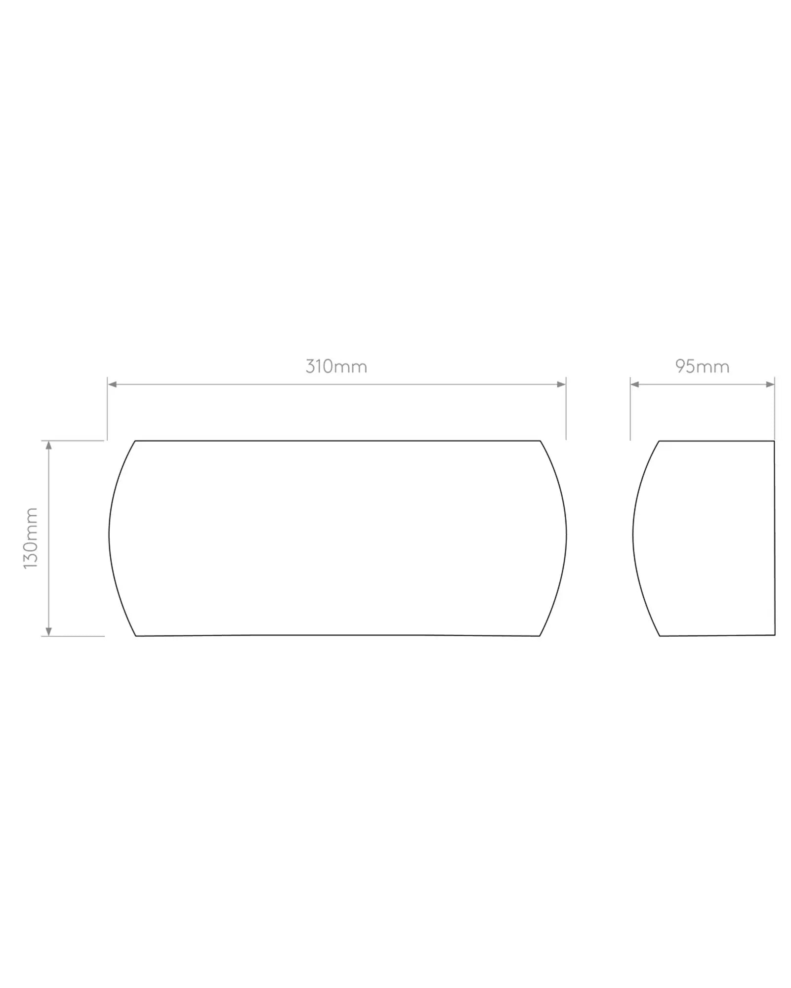 Milo ceramic contemporary wall light sizes