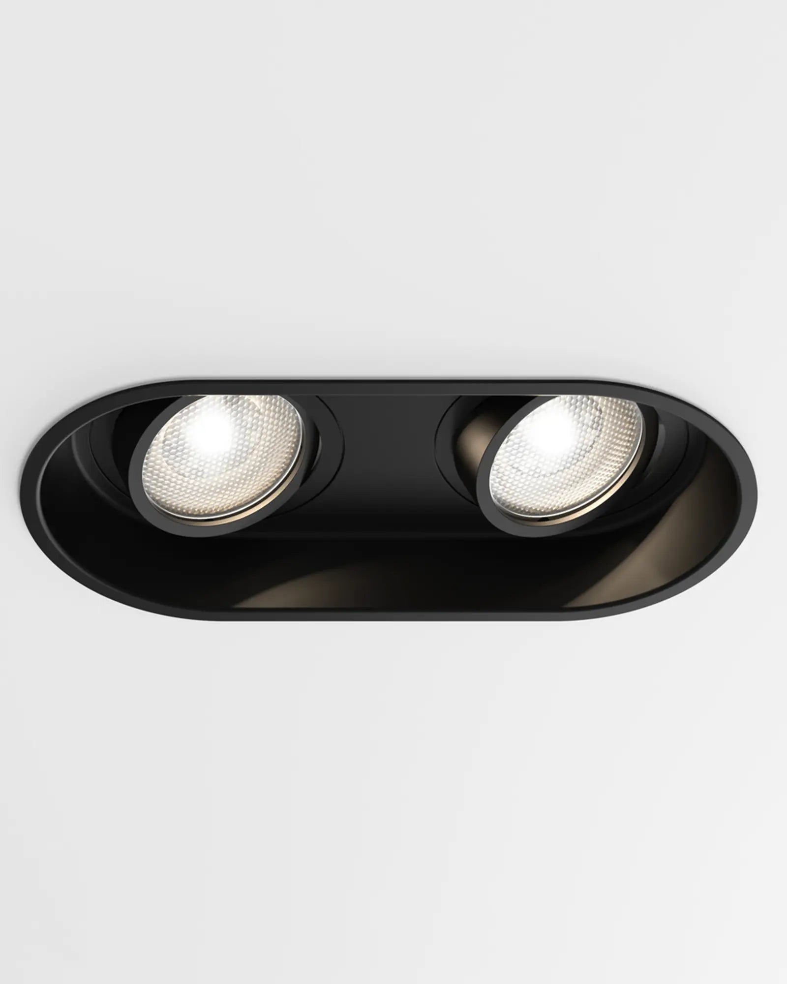 Minima twin adjustable downlight in black