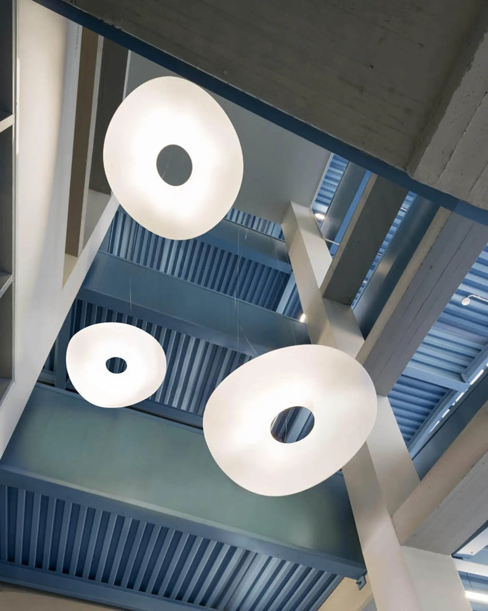 Mr Magoo Pendant light staircase void filler cluster