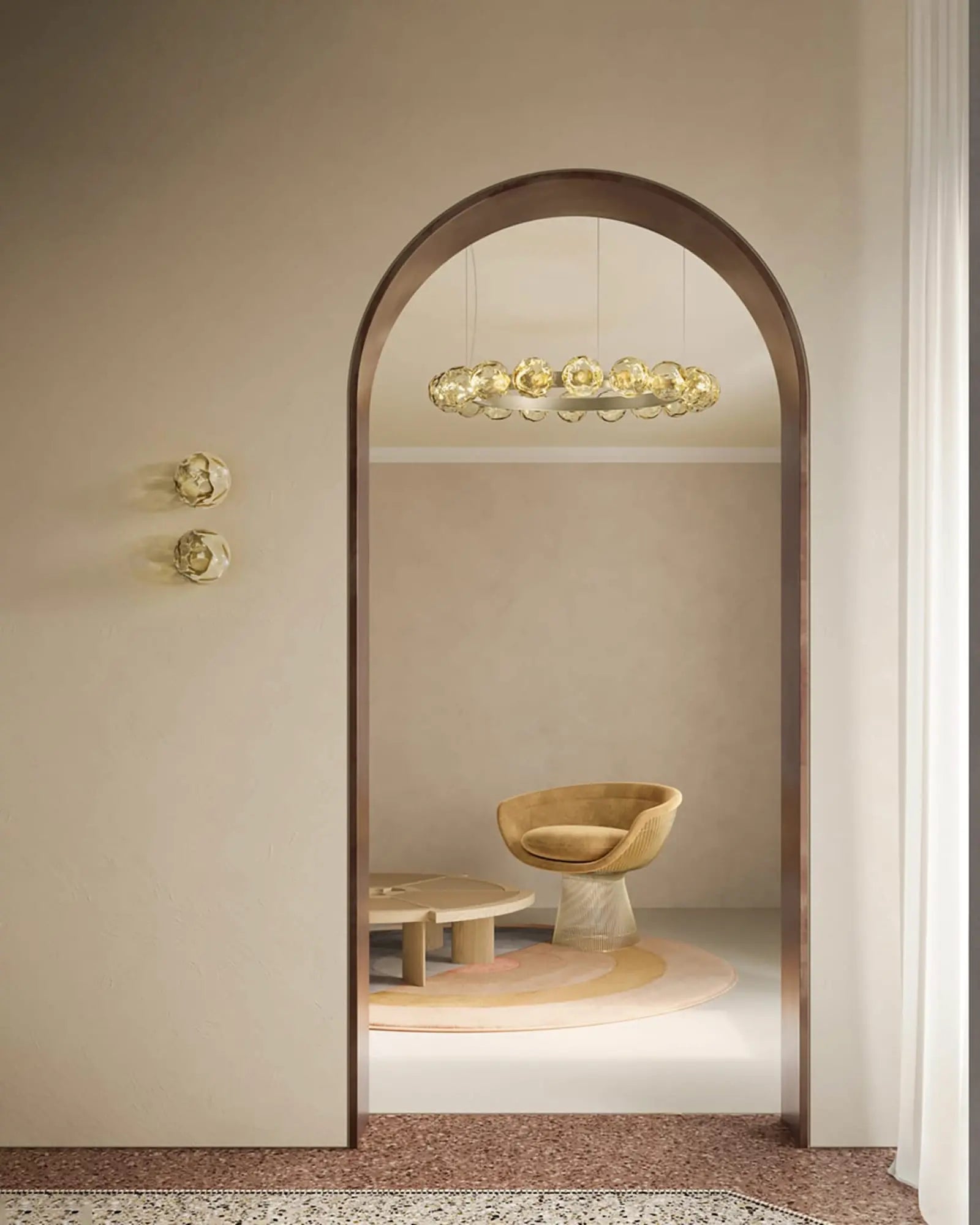 Muranè pendant light in a living area