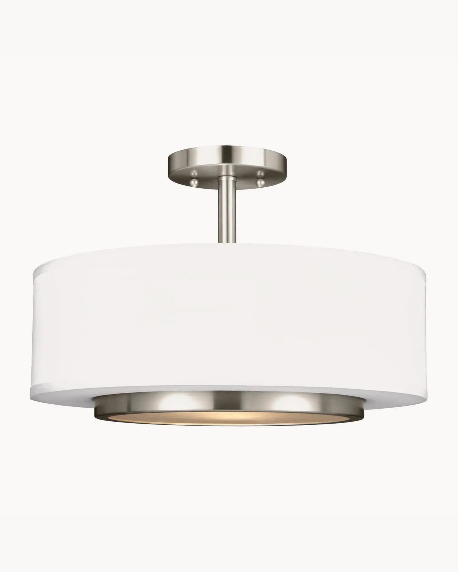 Nance classic metal and linen ceiling light