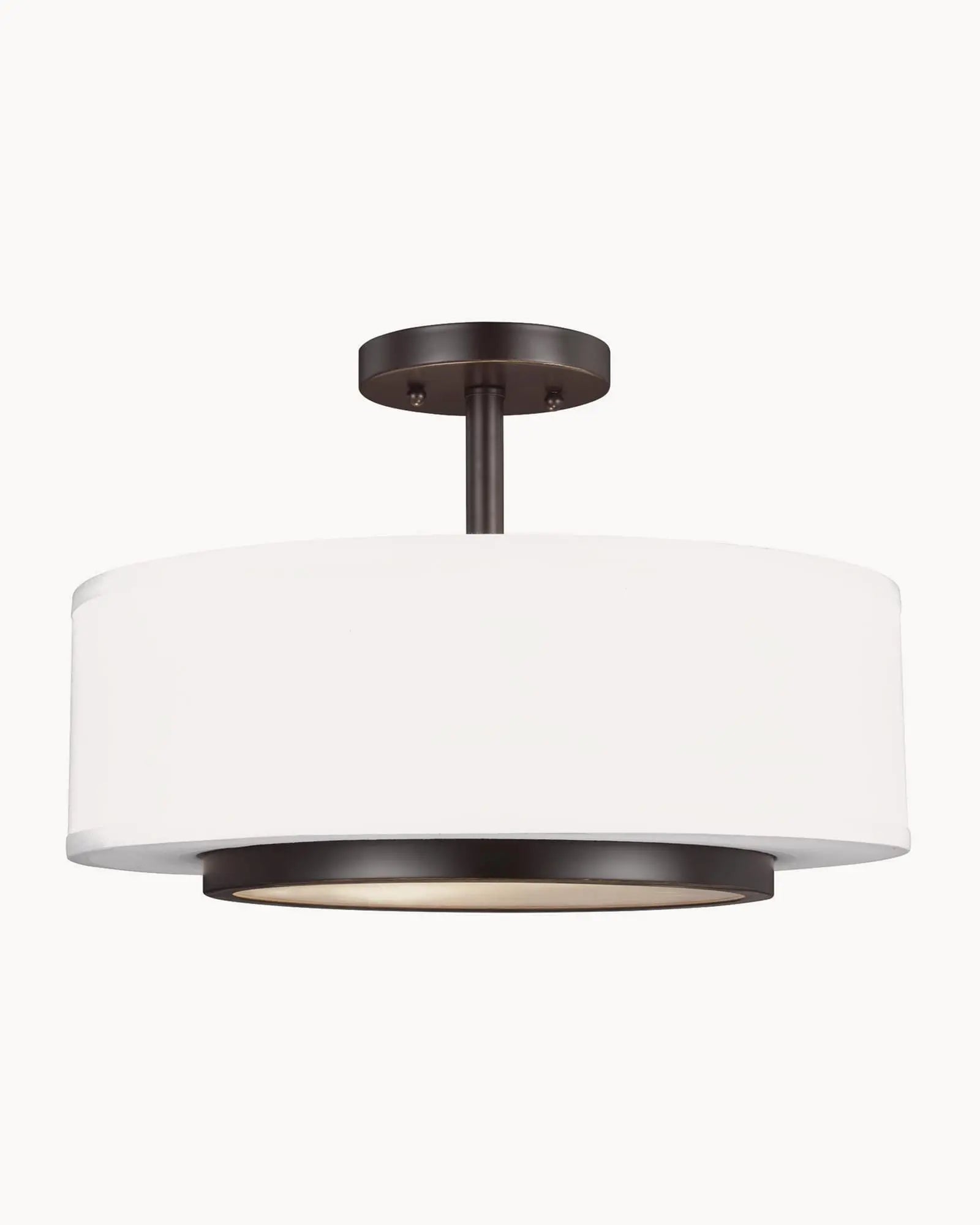 Nance classic metal and linen ceiling light