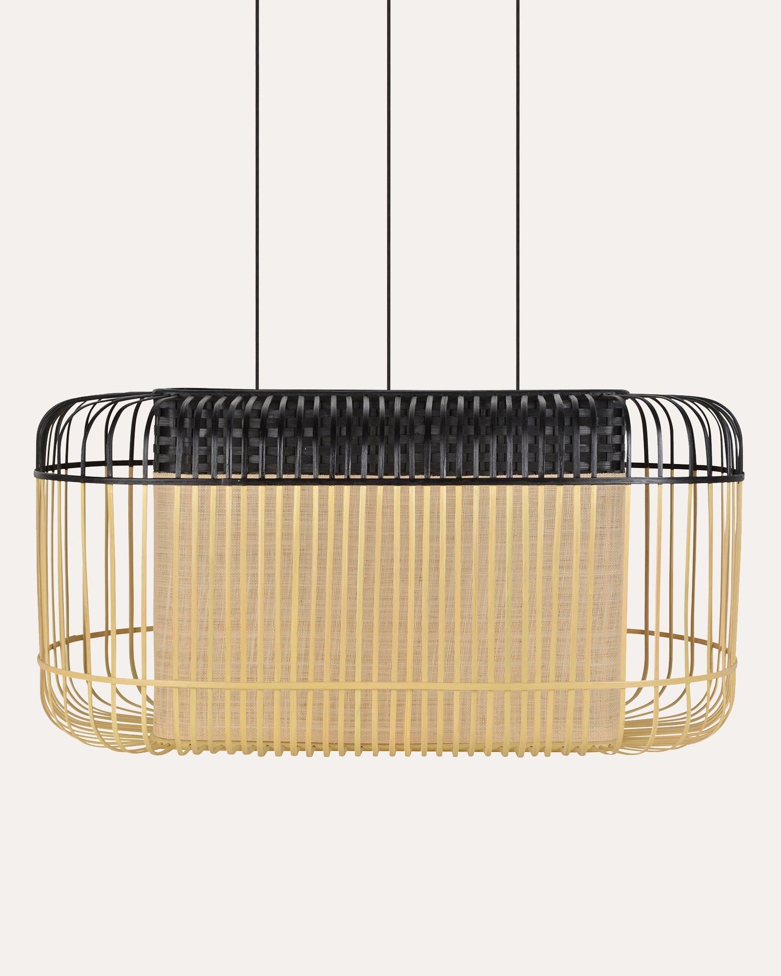 Bamboo Oval Pendant Light