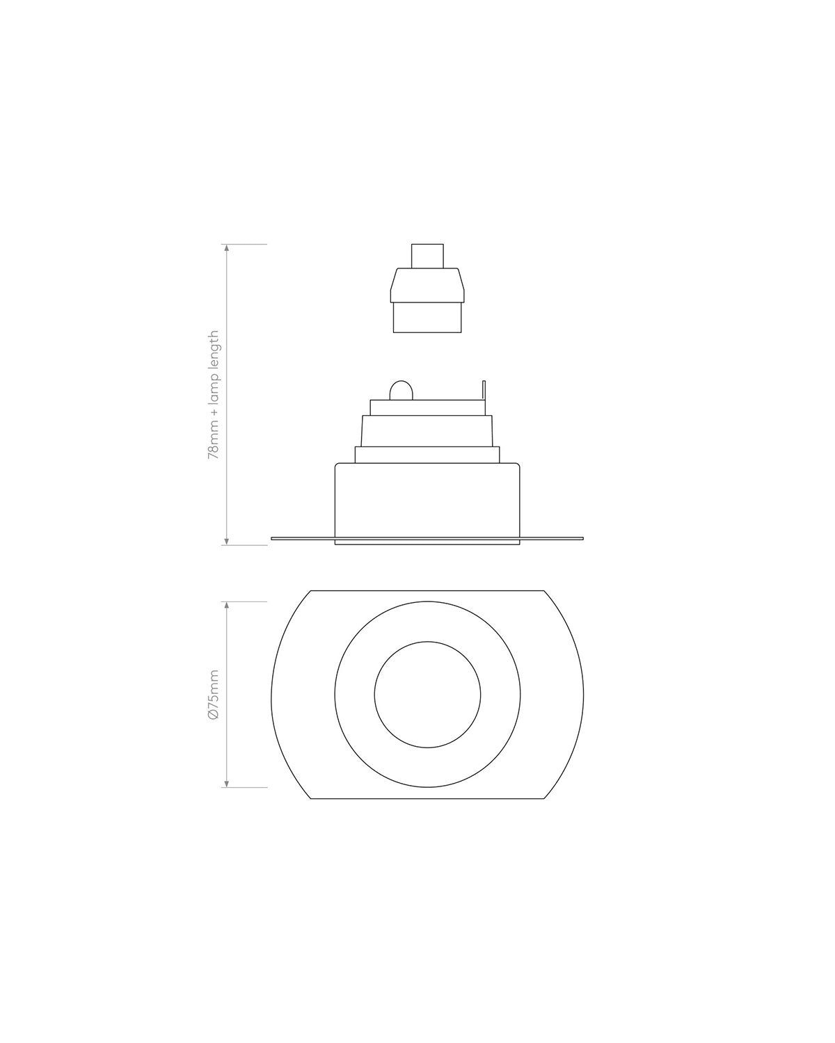 Trimless Round Fixed Downlight