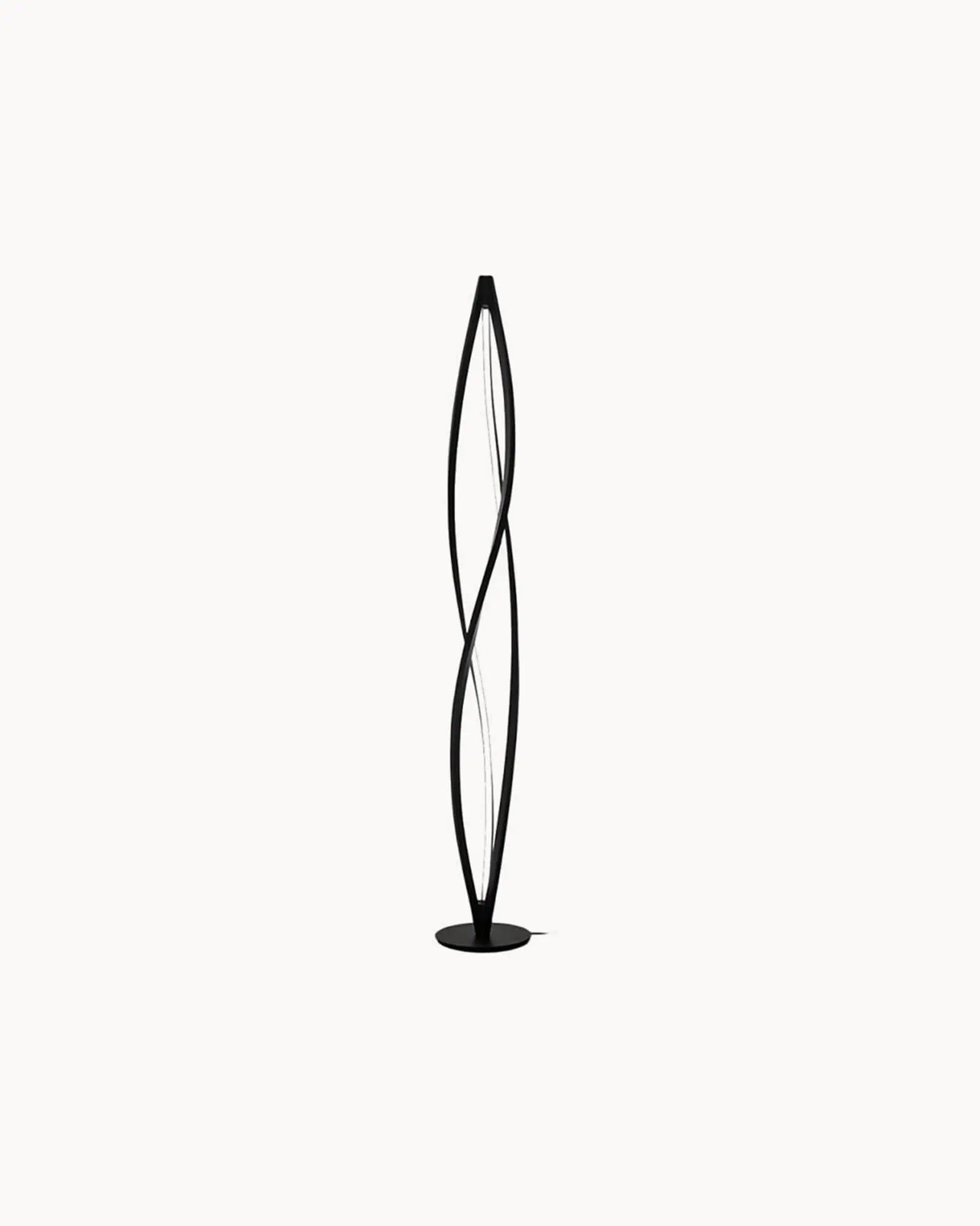 In the wind contemporary tall LED floor lamp black