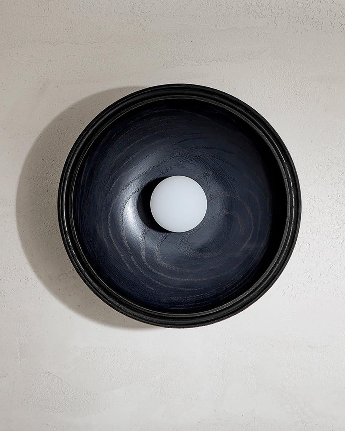 Selene minimalistic timber dish wall light on Nook Collections