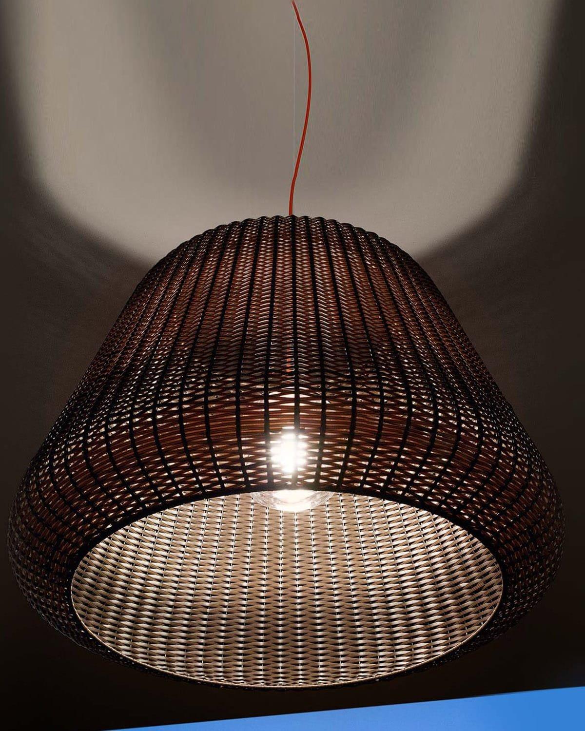 Ralph pendant light in medium and small brown