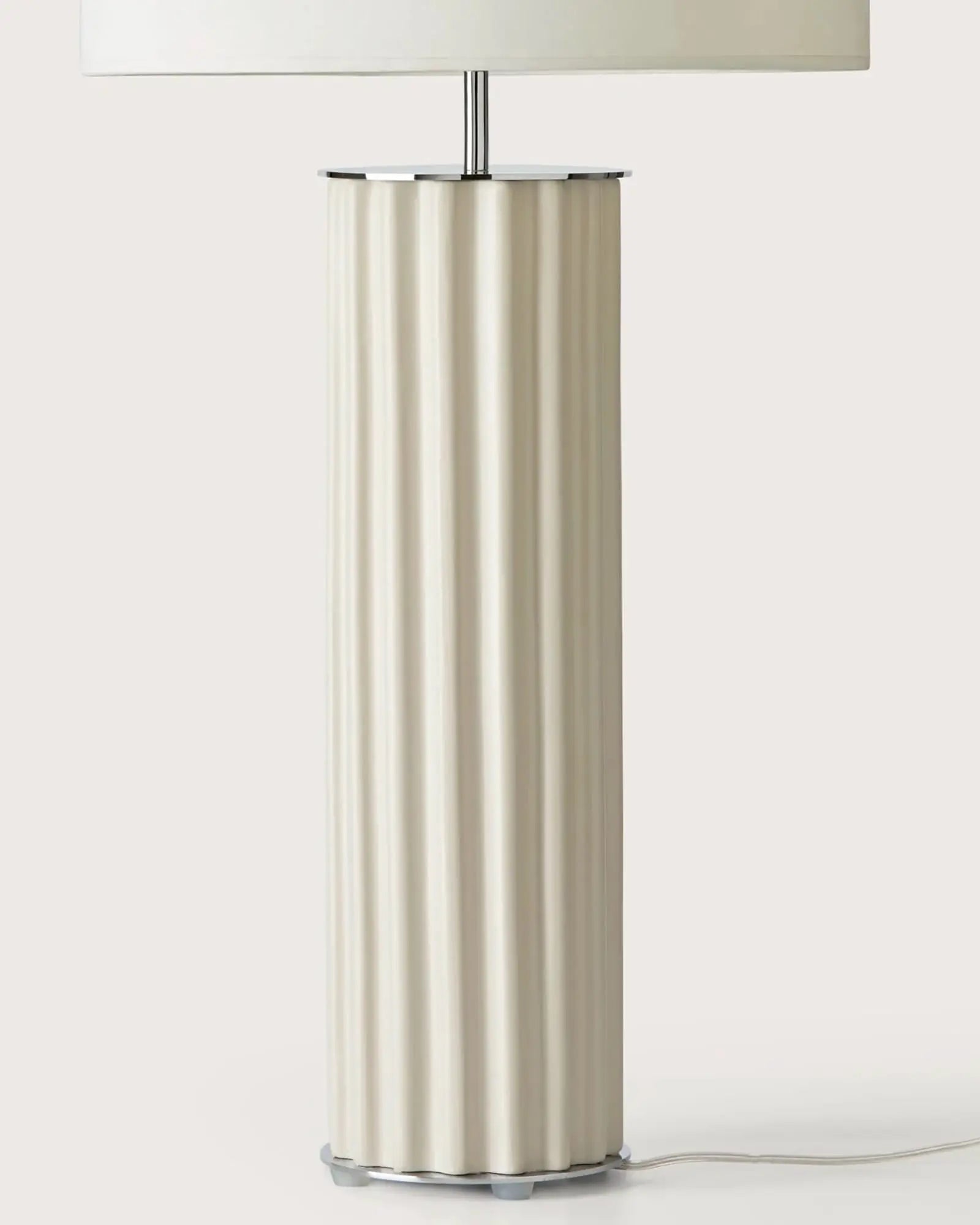 Onica ceramic contemporary large decorative light with fabric shade detail