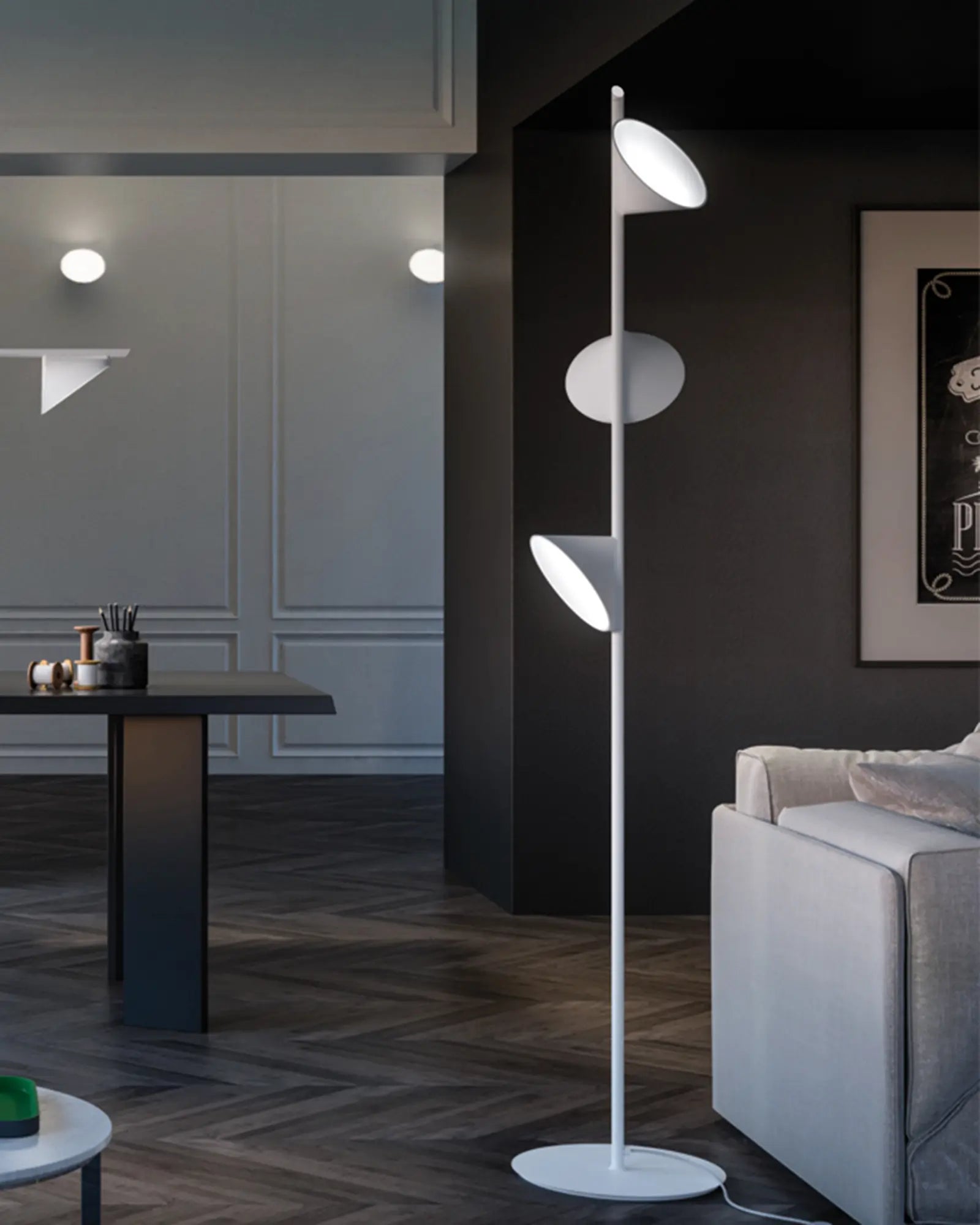 Orchid modern 3 lights floor lamp