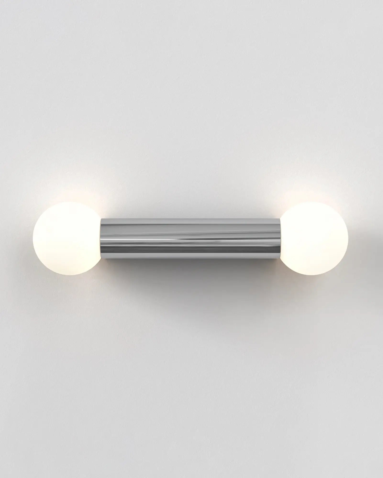 Ortona Twin wall light chrome horizontal