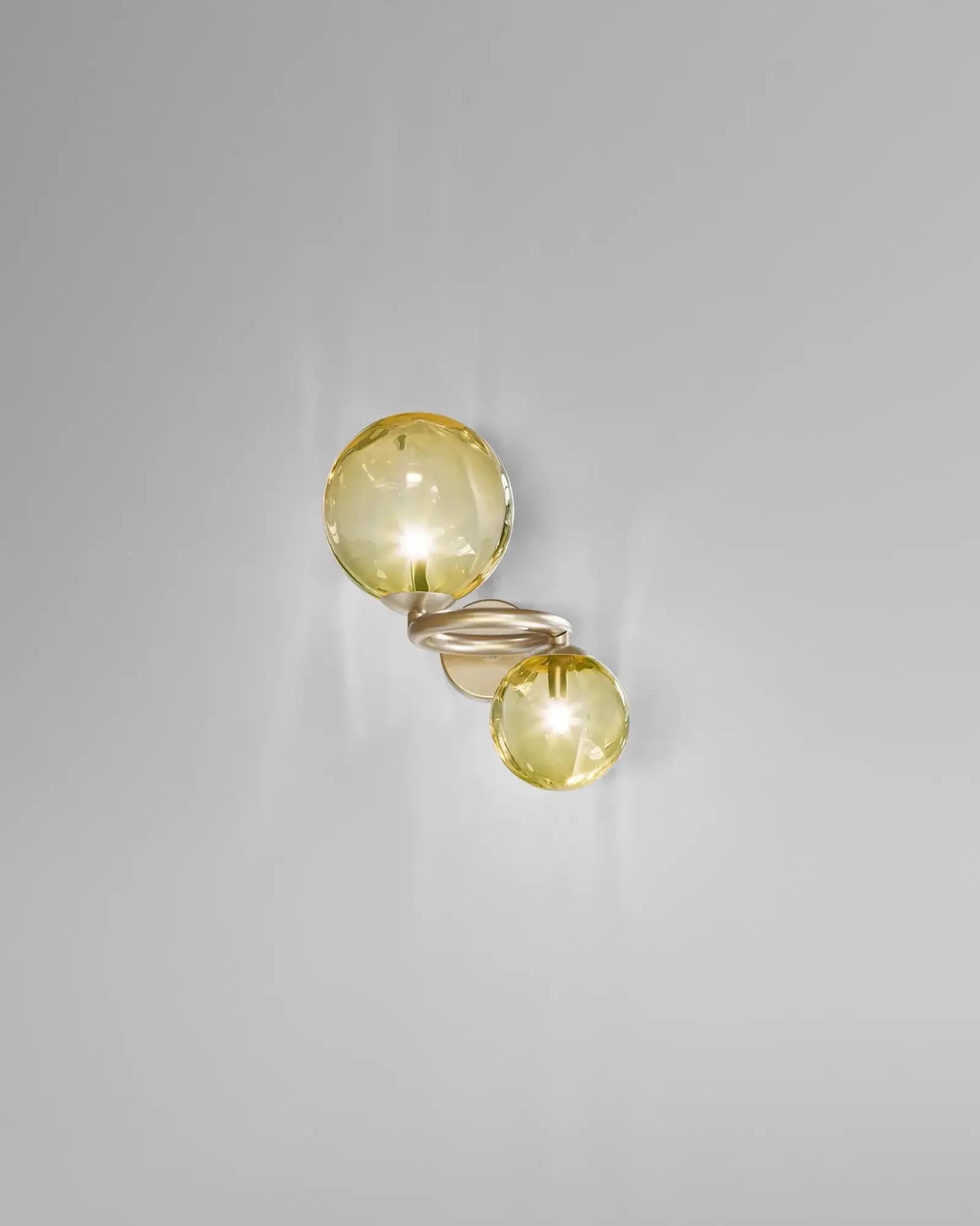 Puppet ring classic Murano mouth blown glass 2 orbs on a ring wall light
