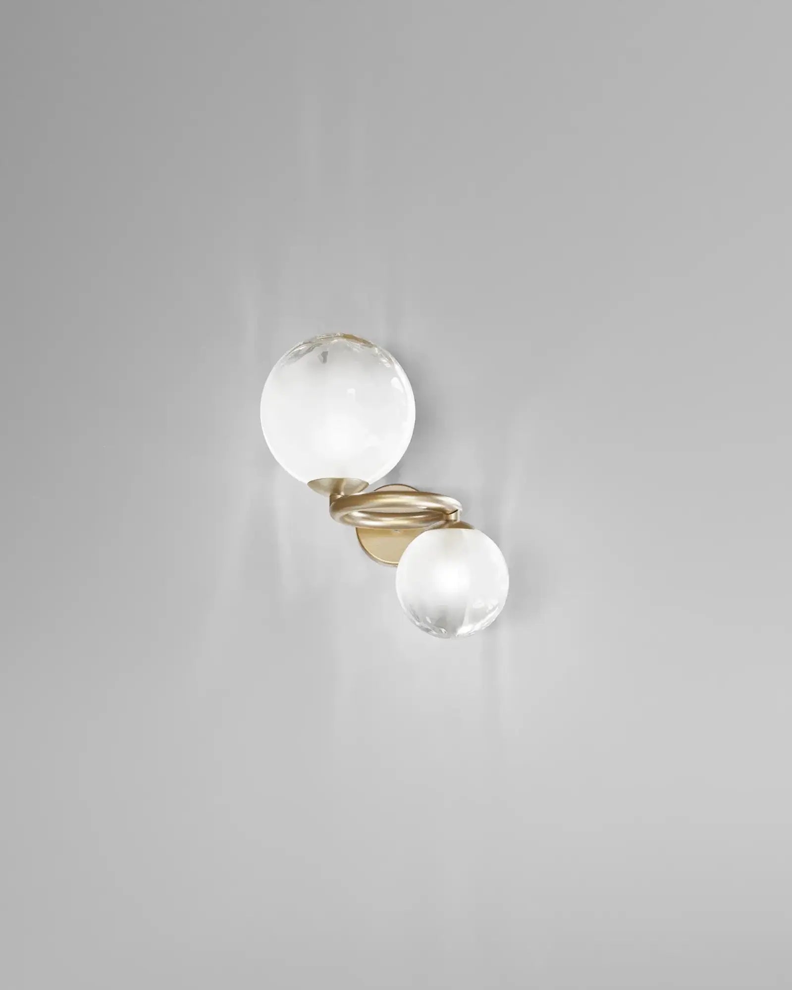 Puppet ring classic Murano mouth blown glass 2 orbs on a ring wall light