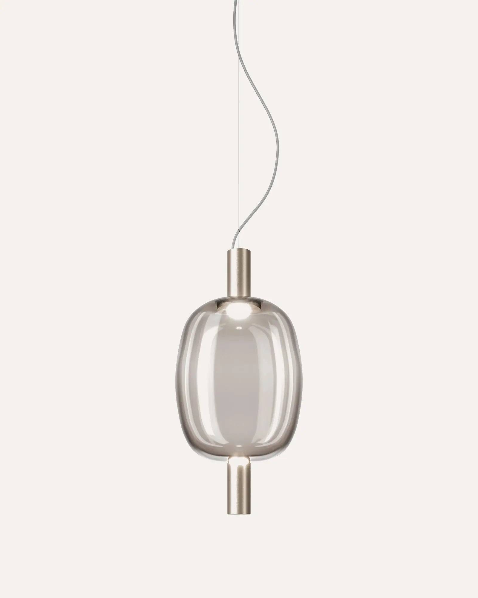 Riflesso modern blown glass and metal pendant light
