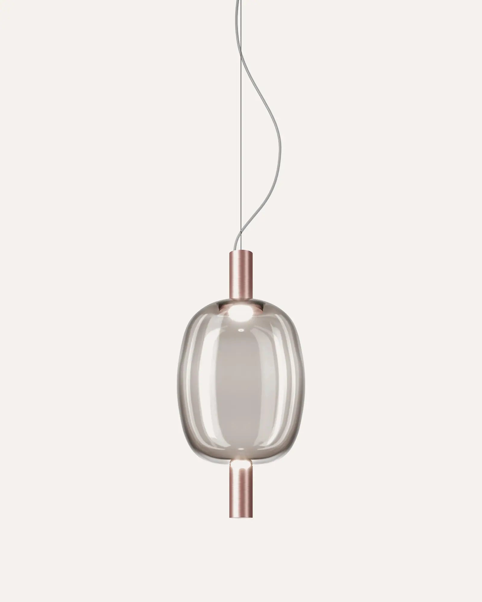 Riflesso modern blown glass and metal pendant light
