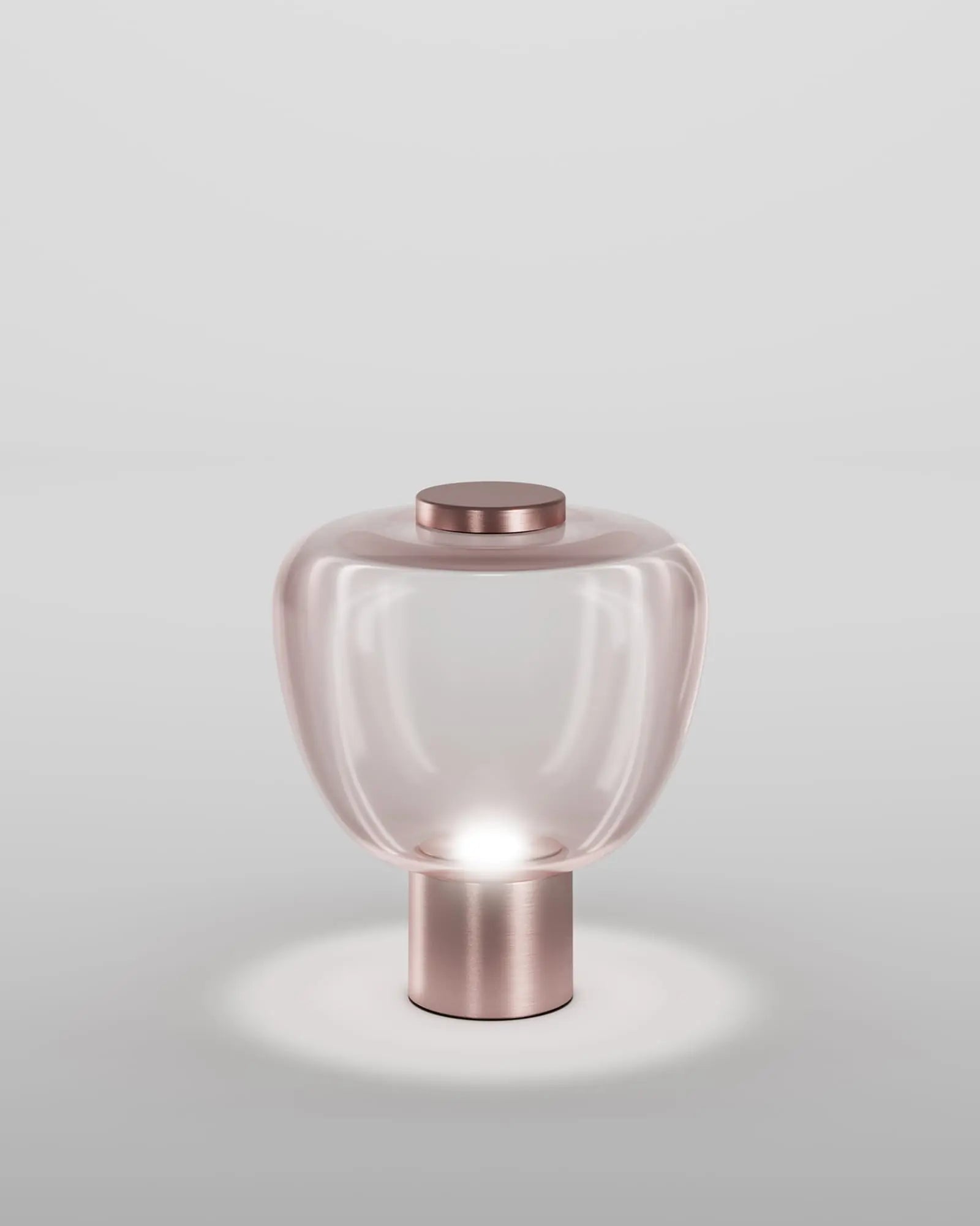 Rflesso Murano blwon glass and metal table lamp