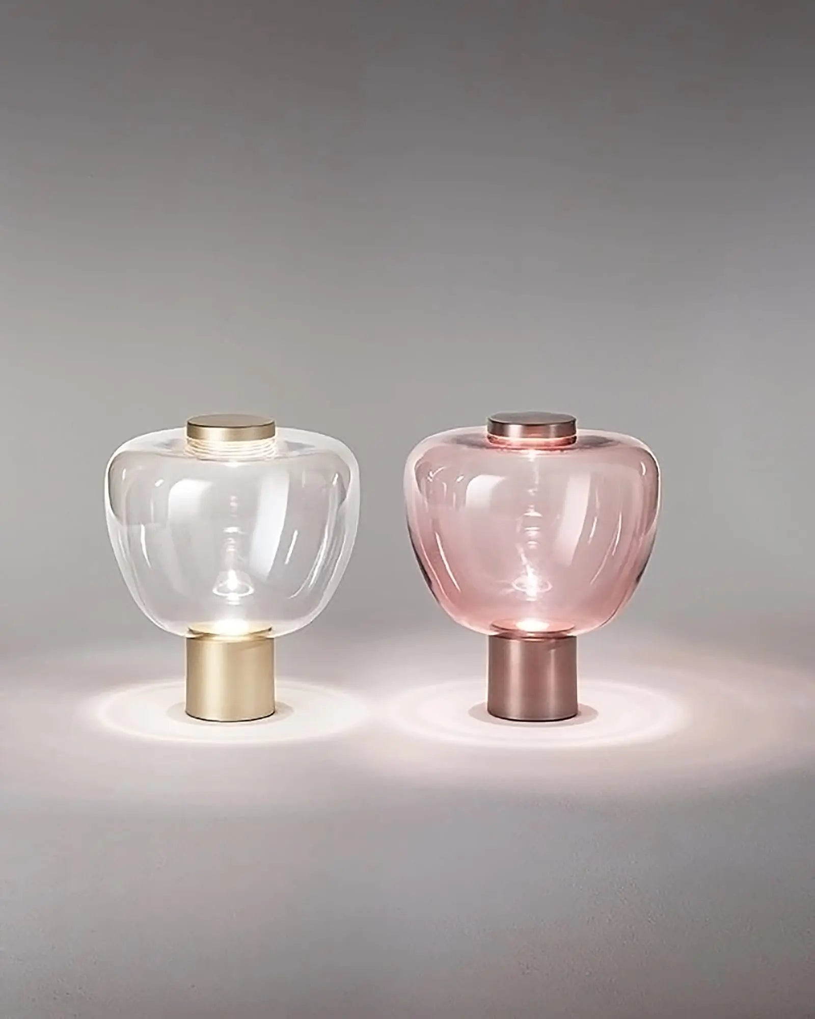 Rflesso Murano blwon glass and metal table lamp
