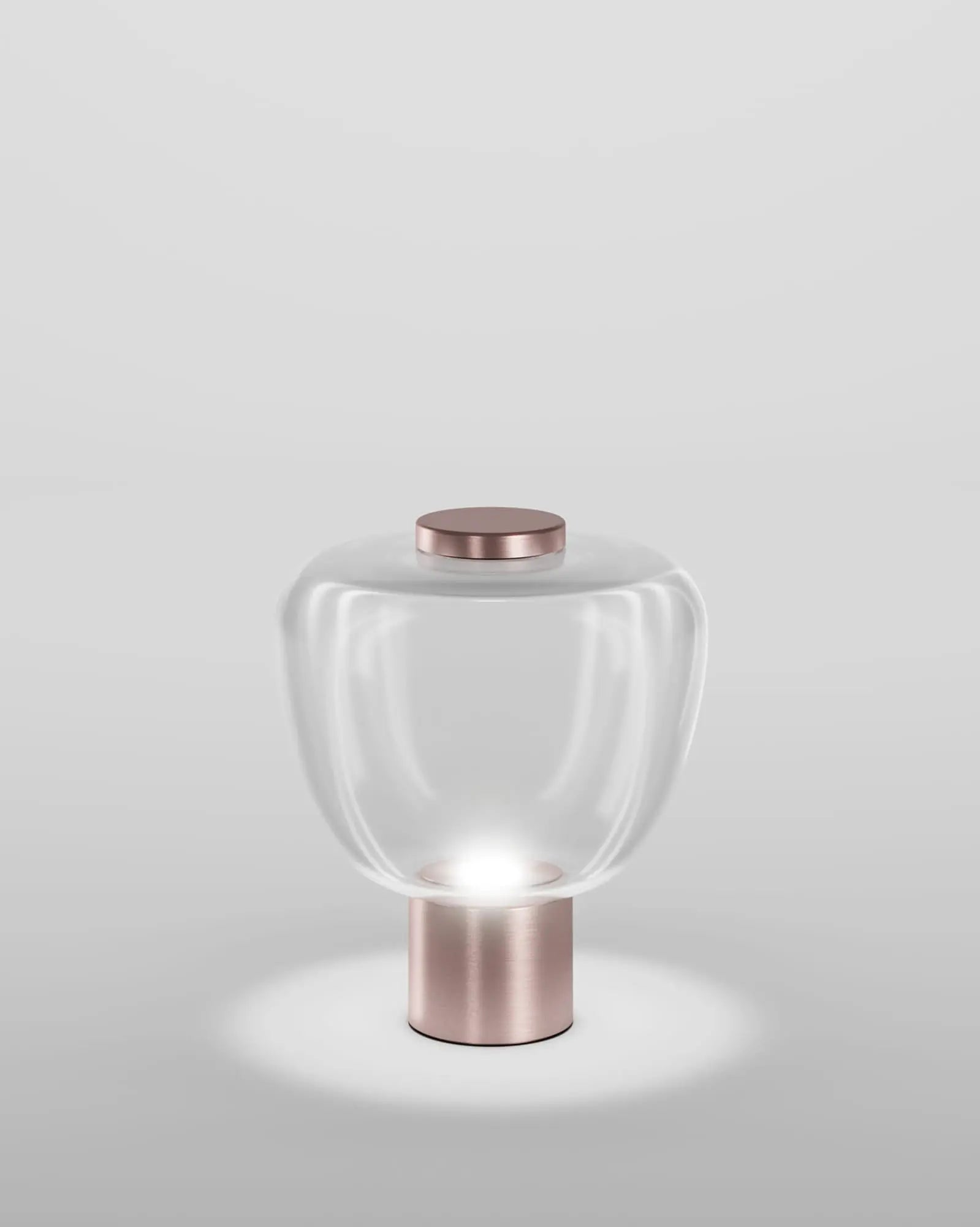 Rflesso Murano blwon glass and metal table lamp