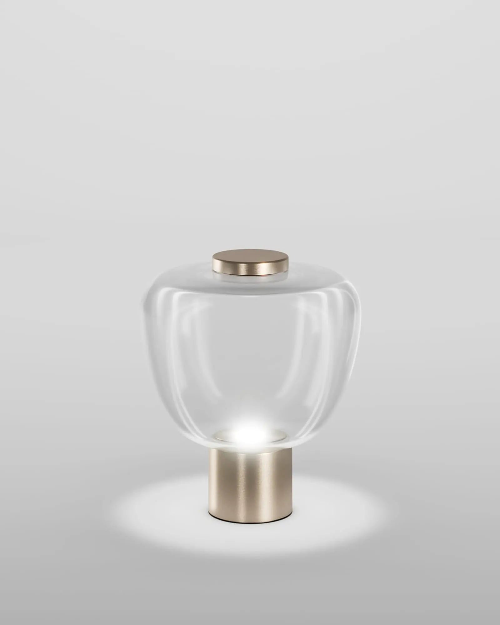 Rflesso Murano blwon glass and metal table lamp