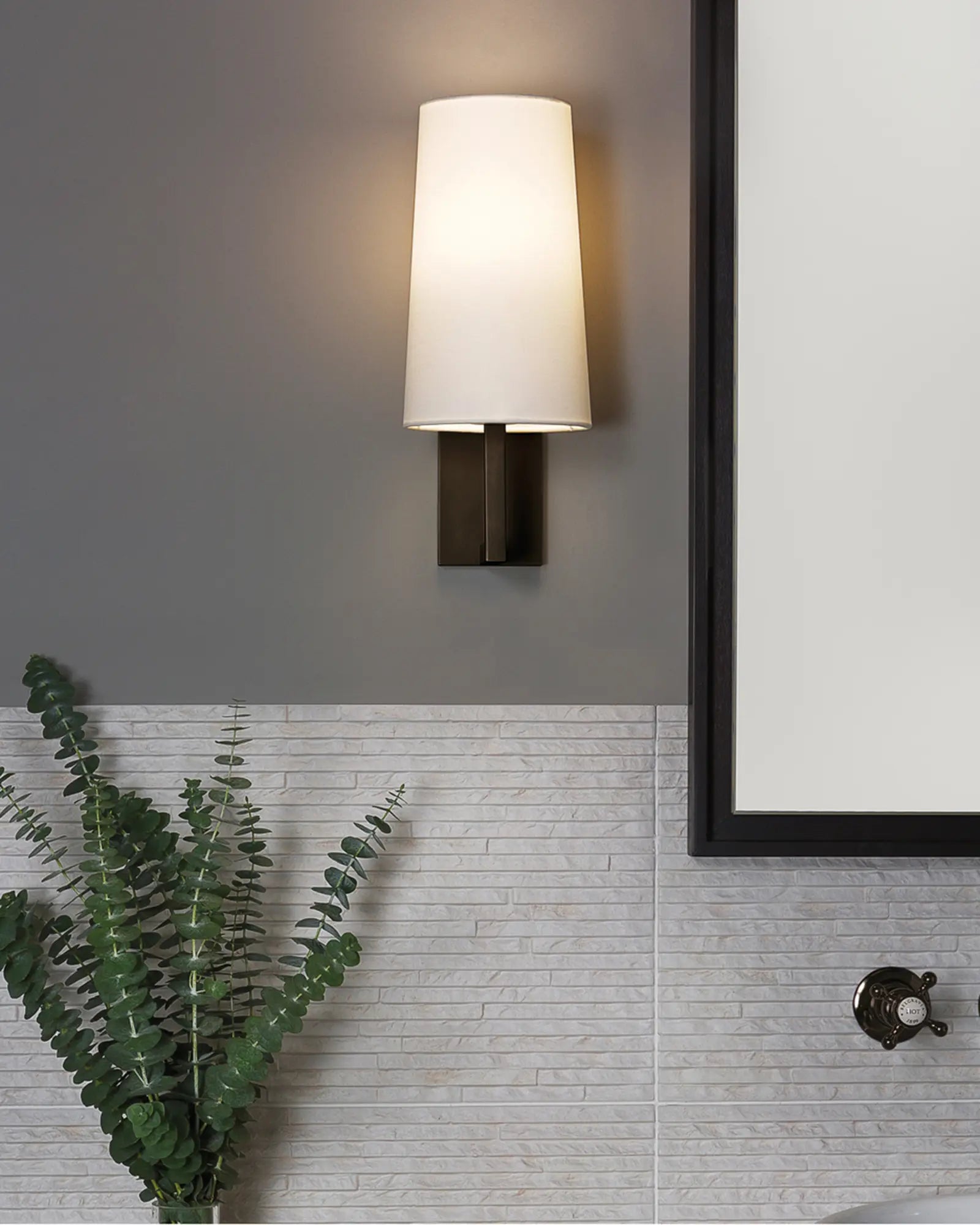 Riva Bathroom wall light on the mirror side