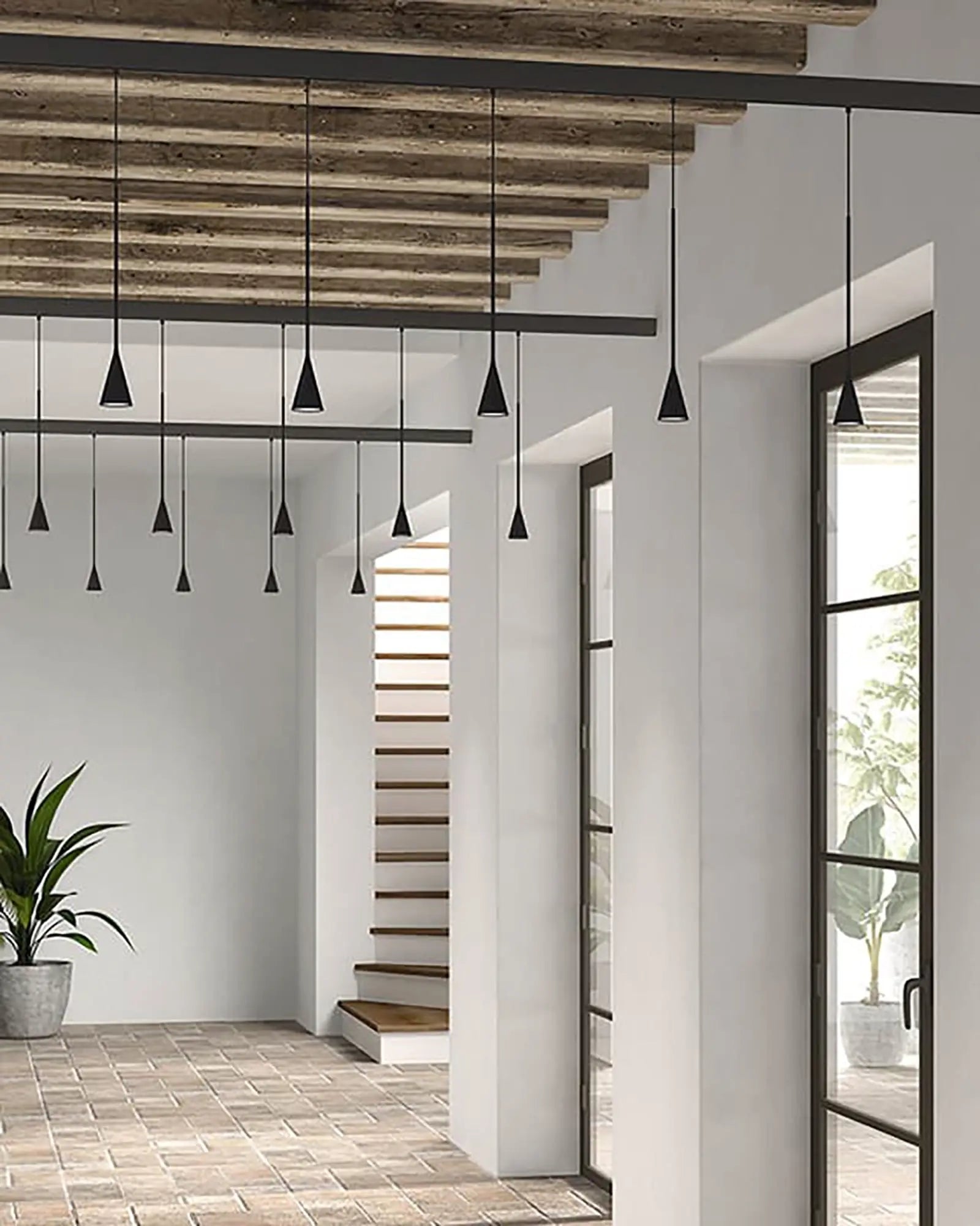 Skybell plus pendant light cluster