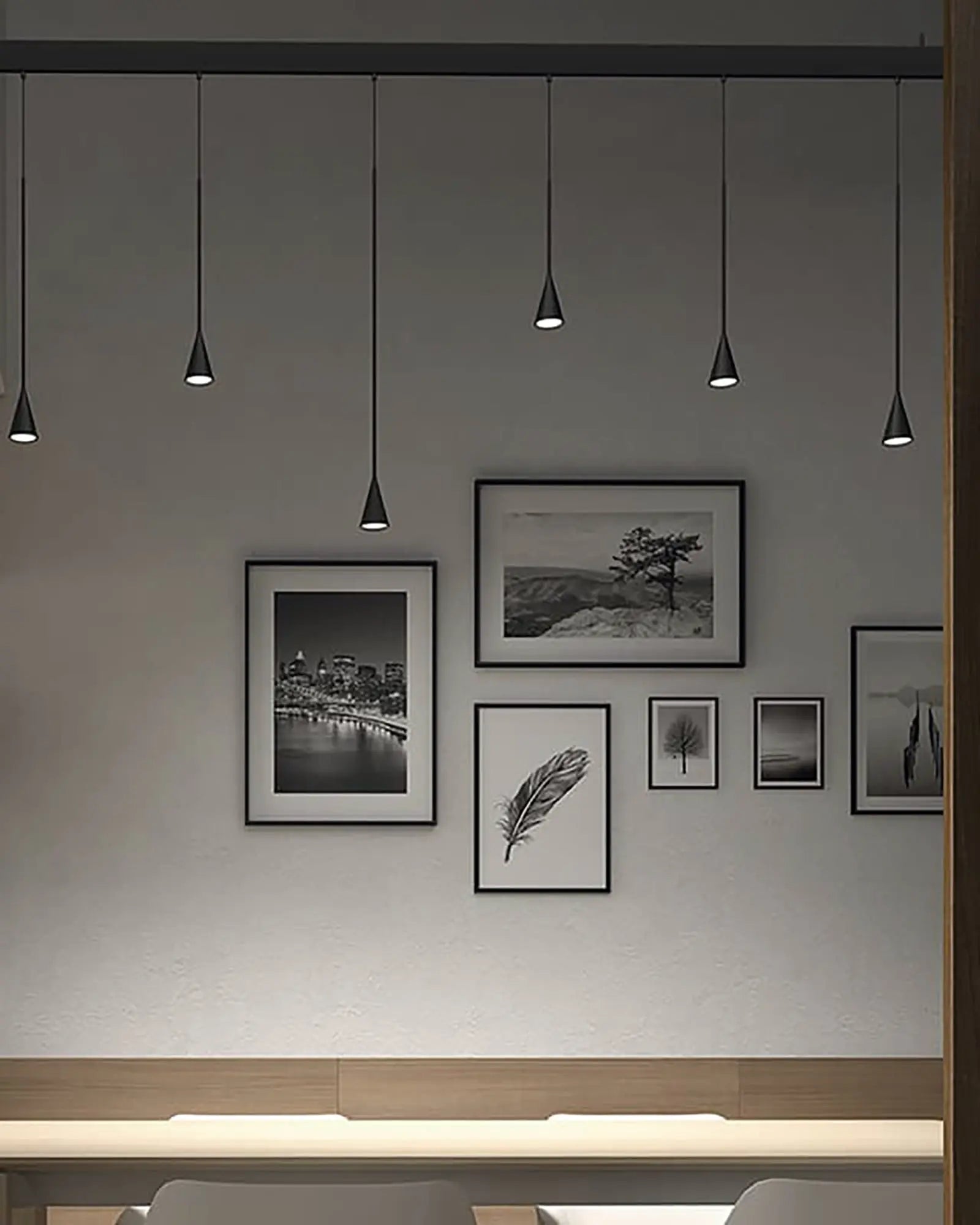 Skybell plus pendant light cluster