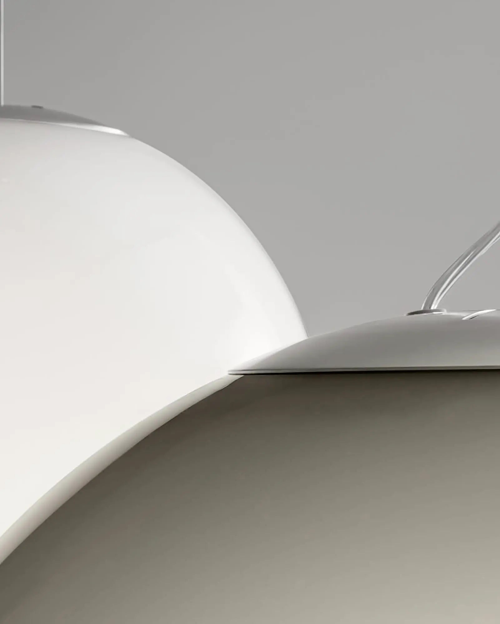 Smoke blown glass pendant light