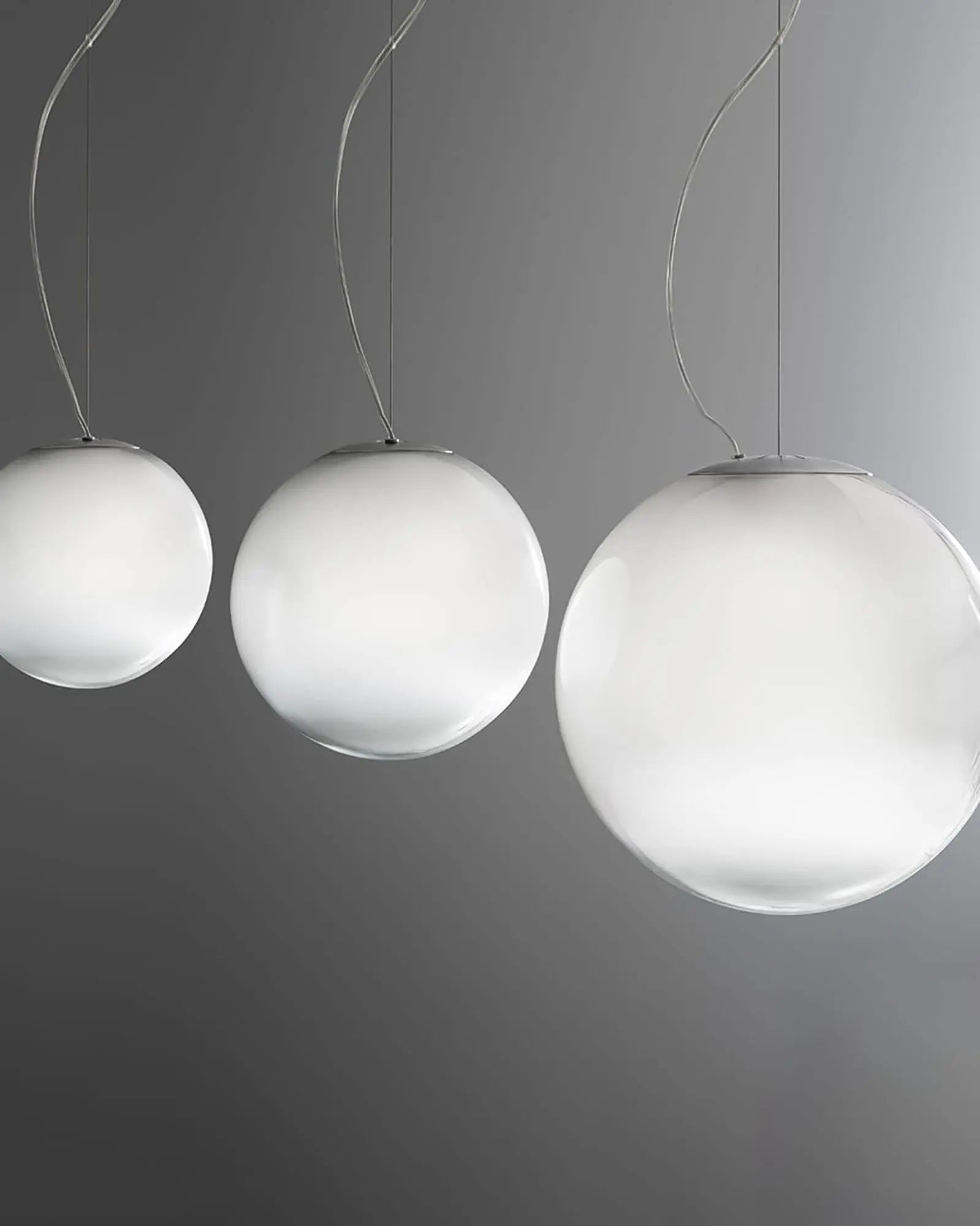 Smoke blown glass pendant light