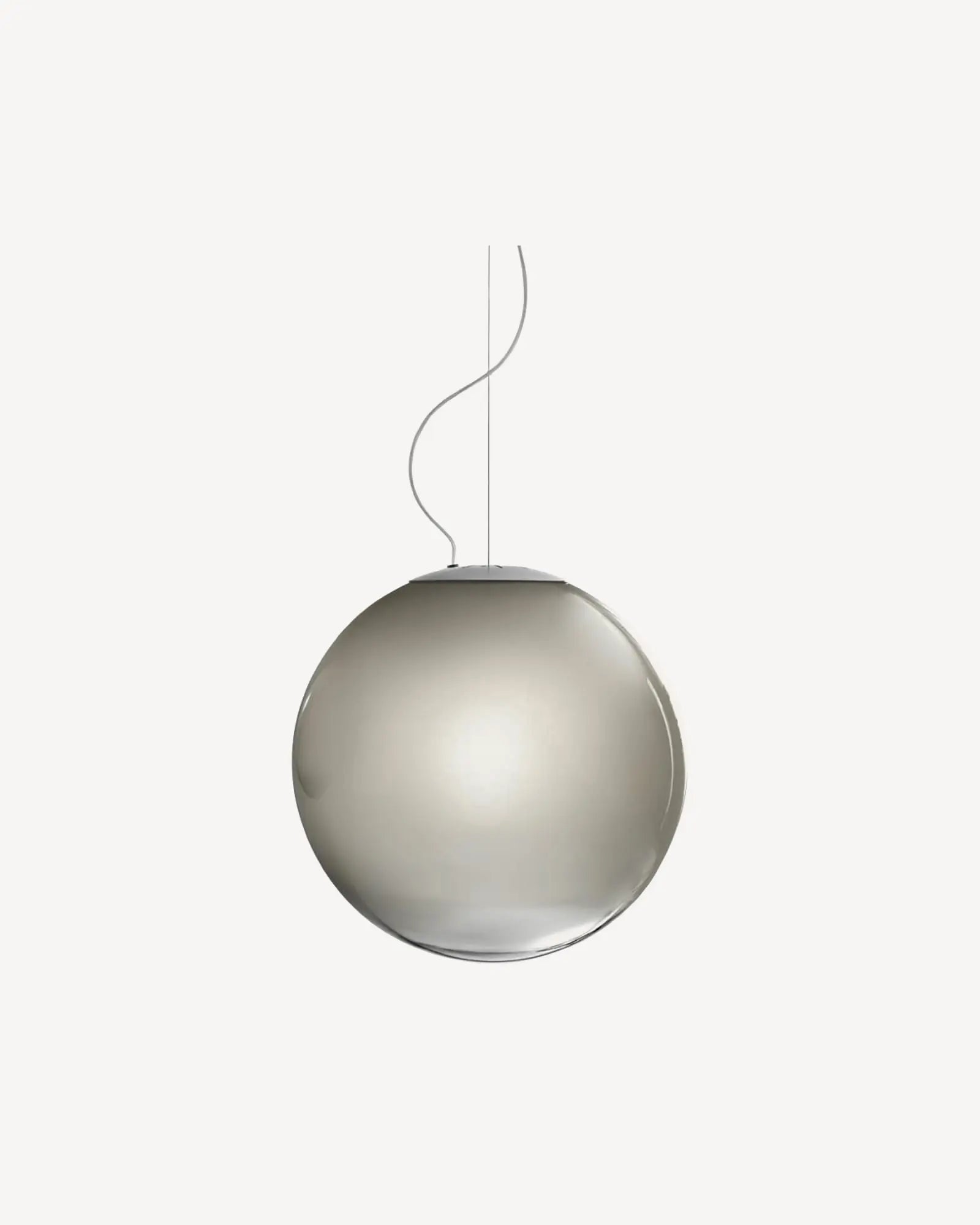 Smoke blown glass pendant light