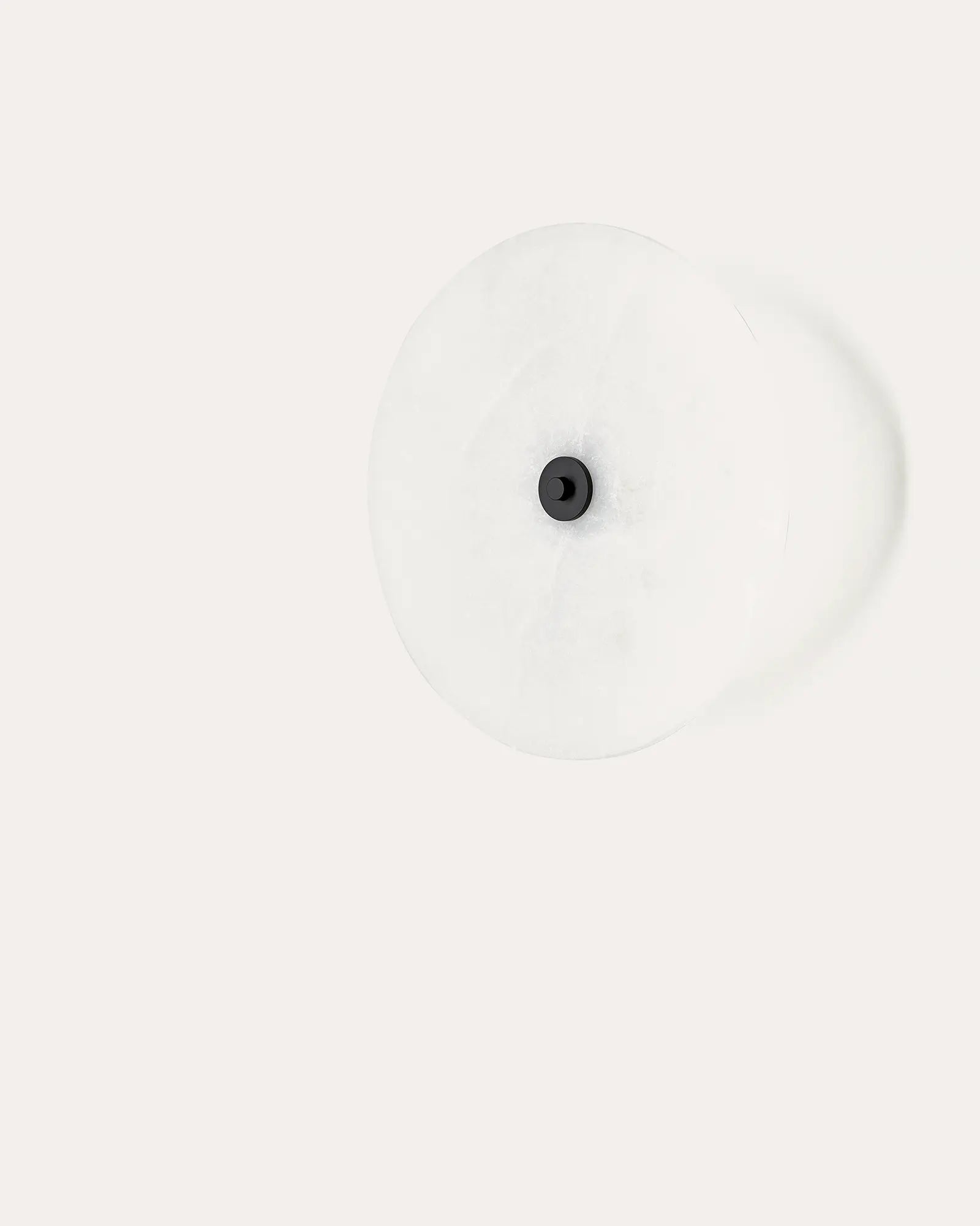 Sual minimali disc shade wall light in glass or alabaster