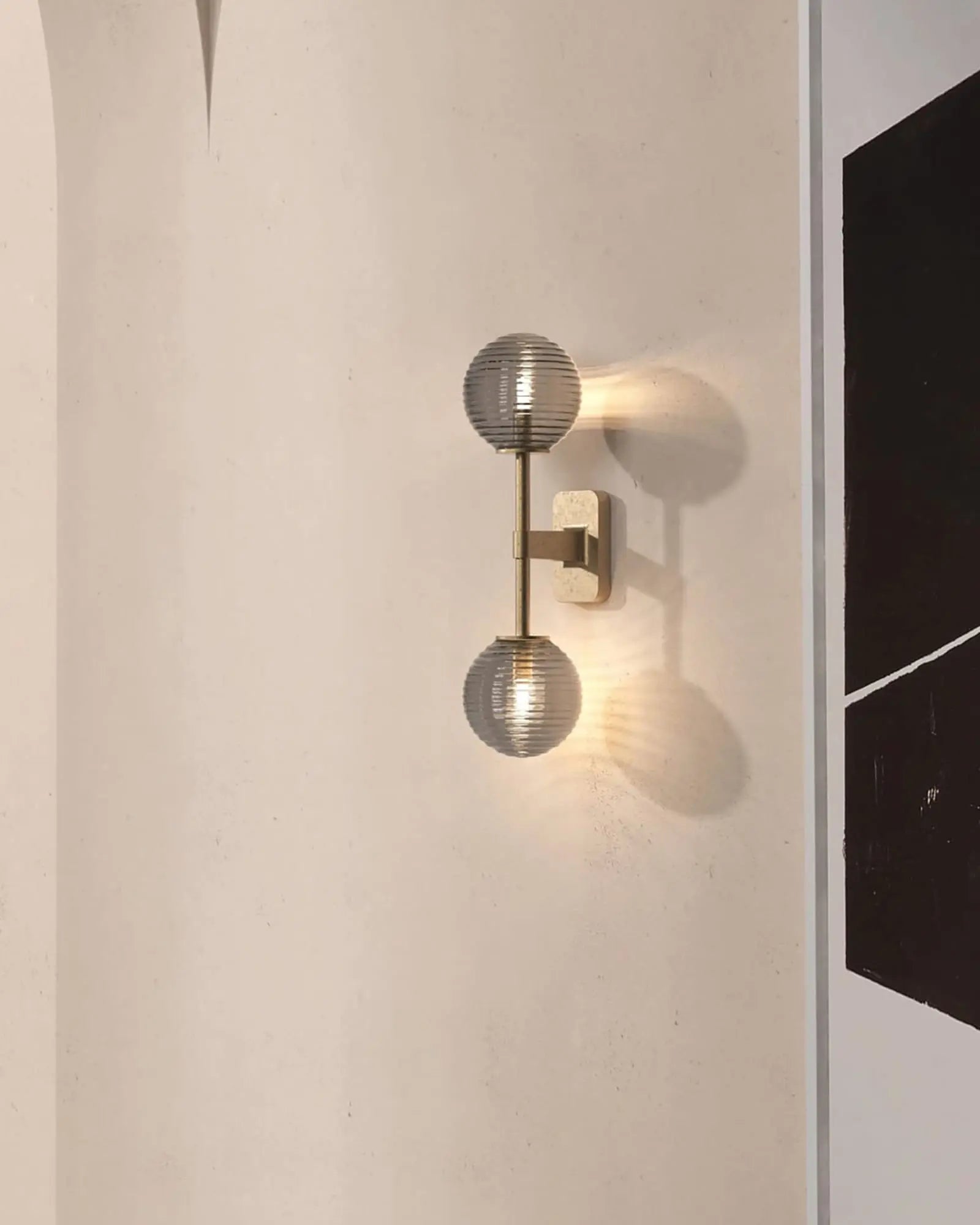 Tacoma twin classic double orb wall light detail