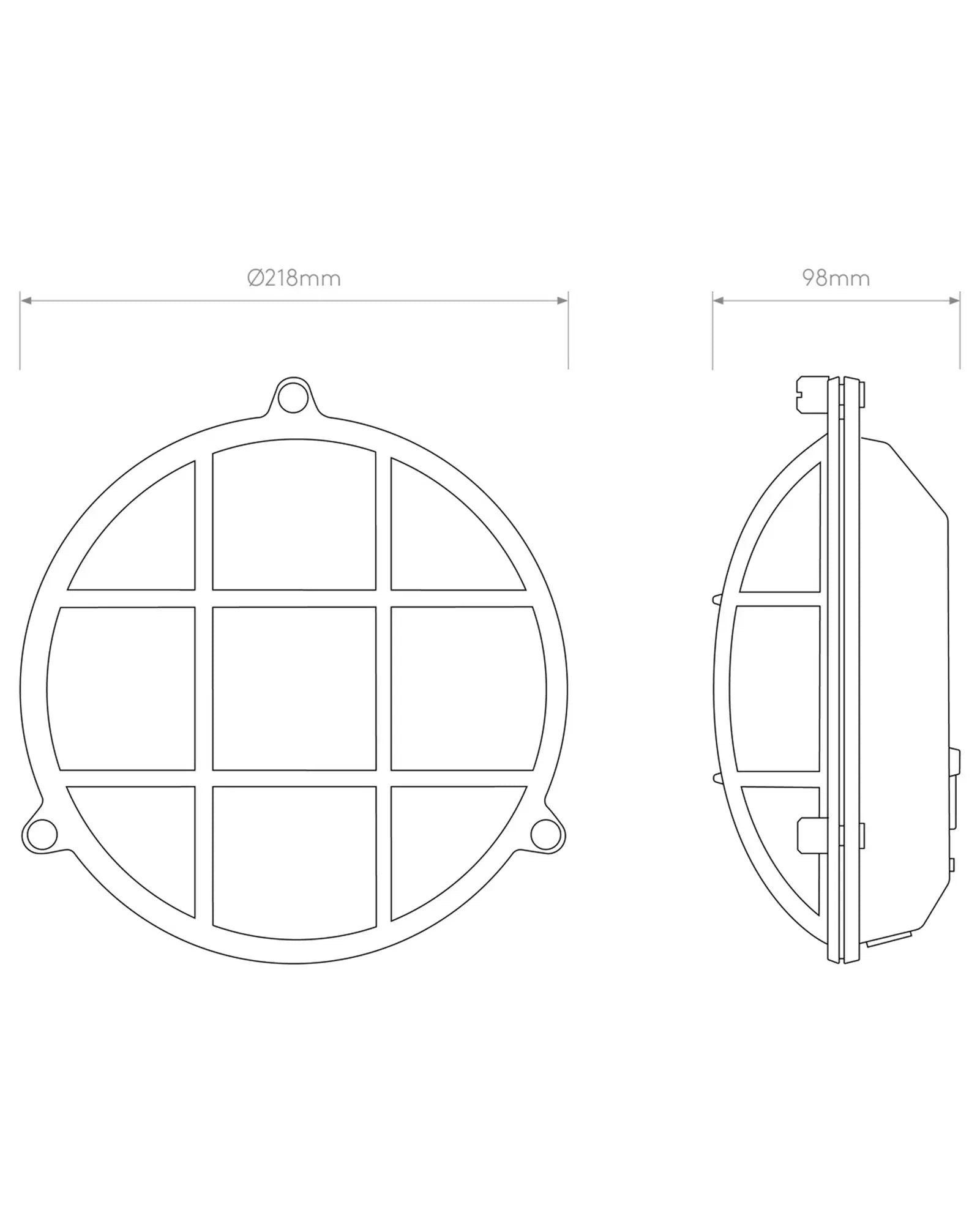 Thurso round brass and glass classic wall light sizes