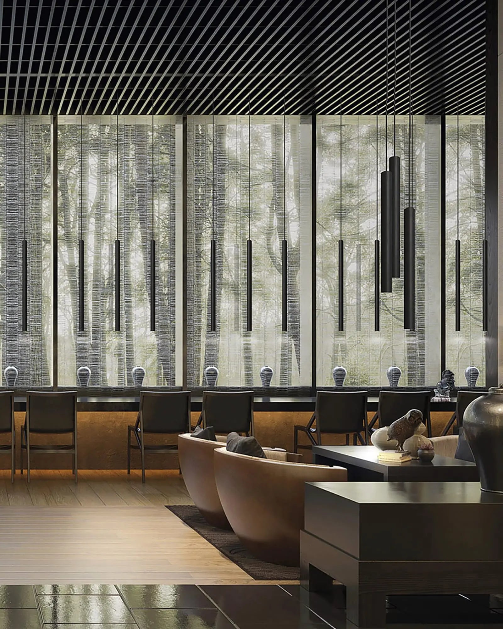 To be Pendant light cluster in a restaurant