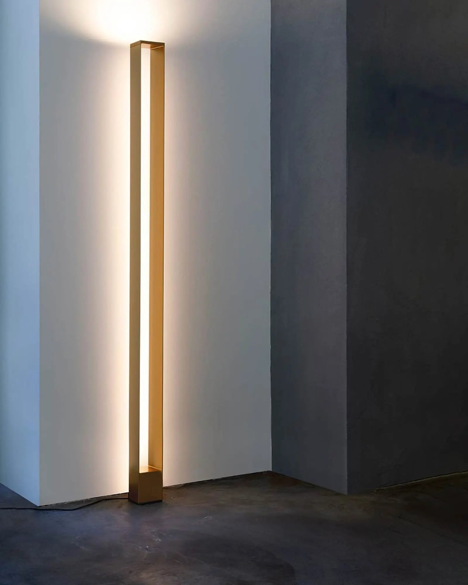 Tru modern minimal rectangular frame tall floor lamp