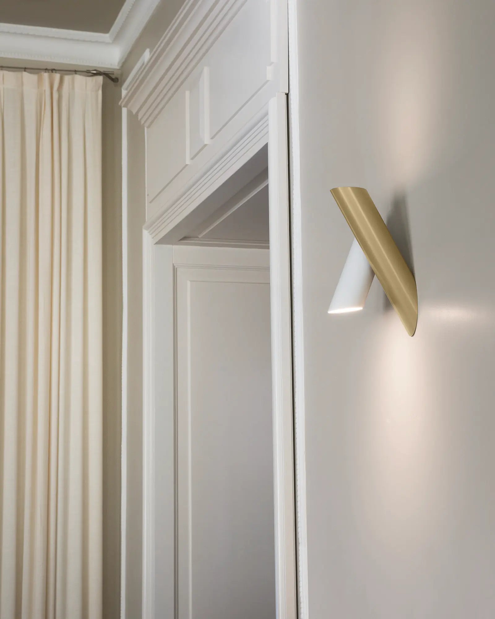 Tubes minimal cylinder wall light adjustable near entry door