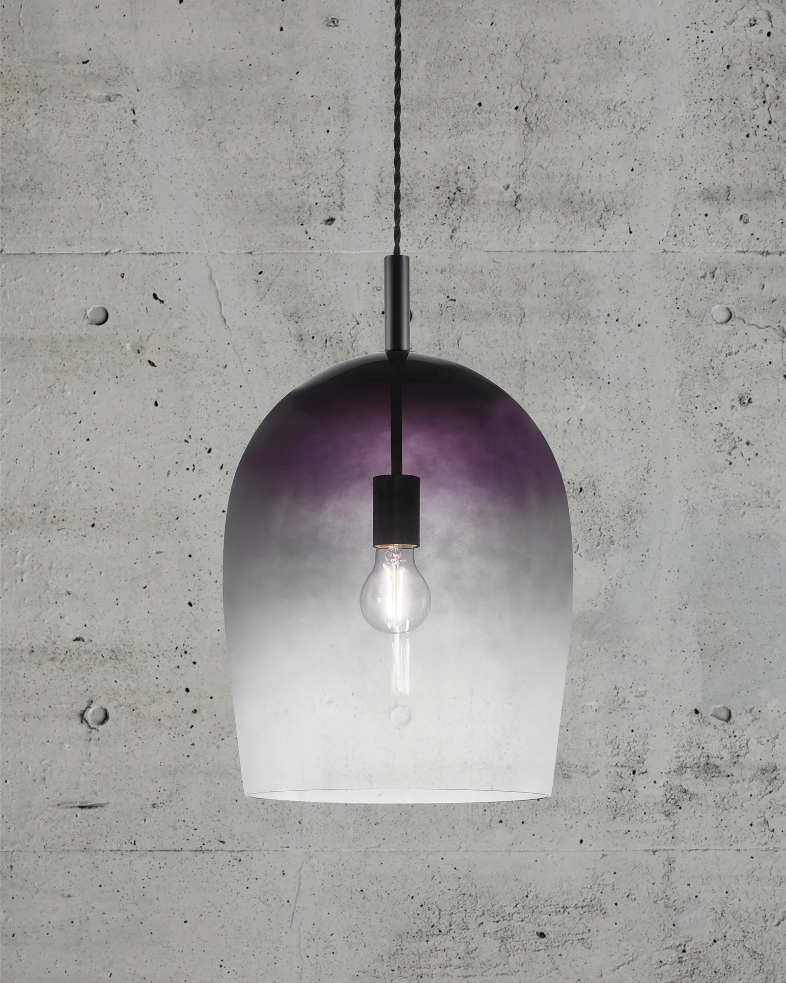 Uma blown glass pendant light
