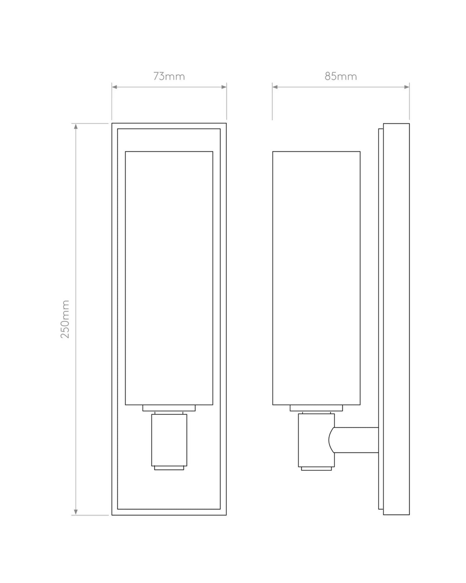Verona classic bathroom wall light in metal and etched glass sizes