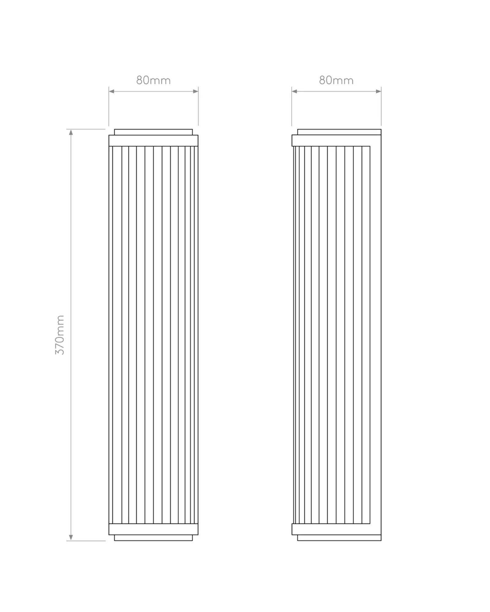 Versailles 370 bathroom wall light sizes