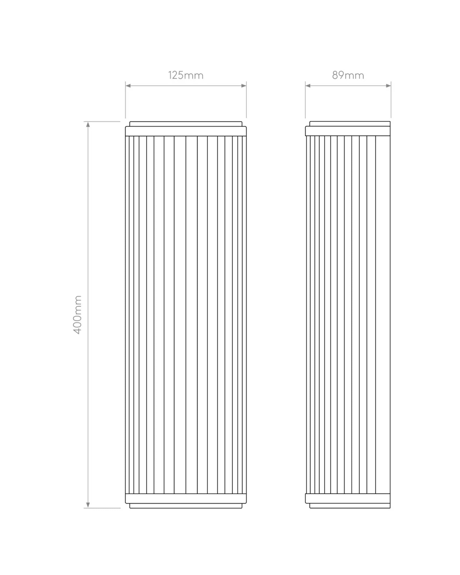 Versailles 400 bathroom wall light sizes