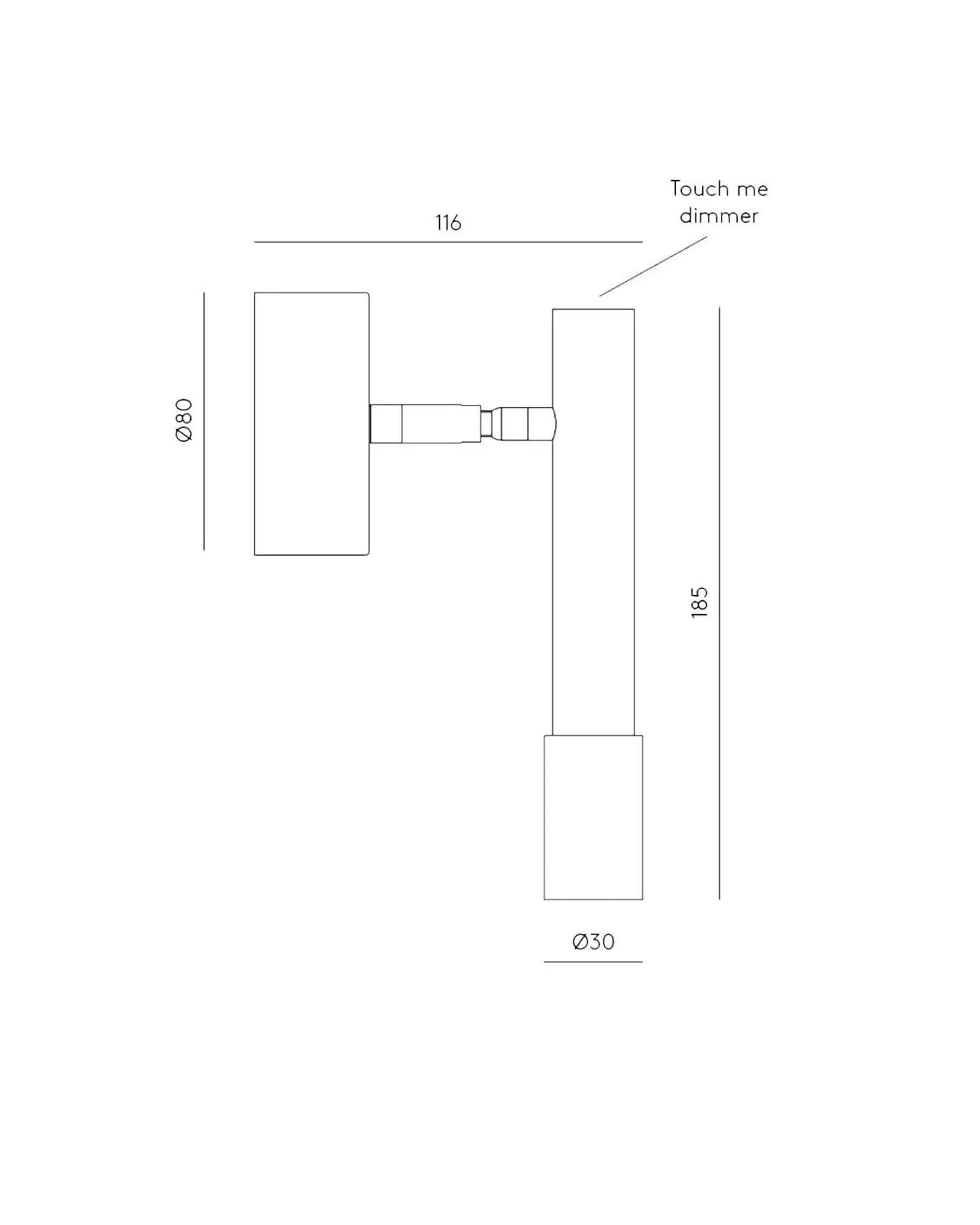 Ycro minimal round backplate and cylinder head wall light sizes
