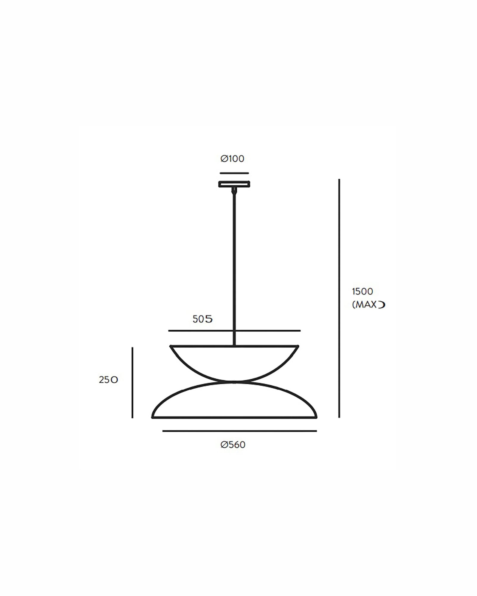 Yoyo contemporary double large dome pendant light sizes